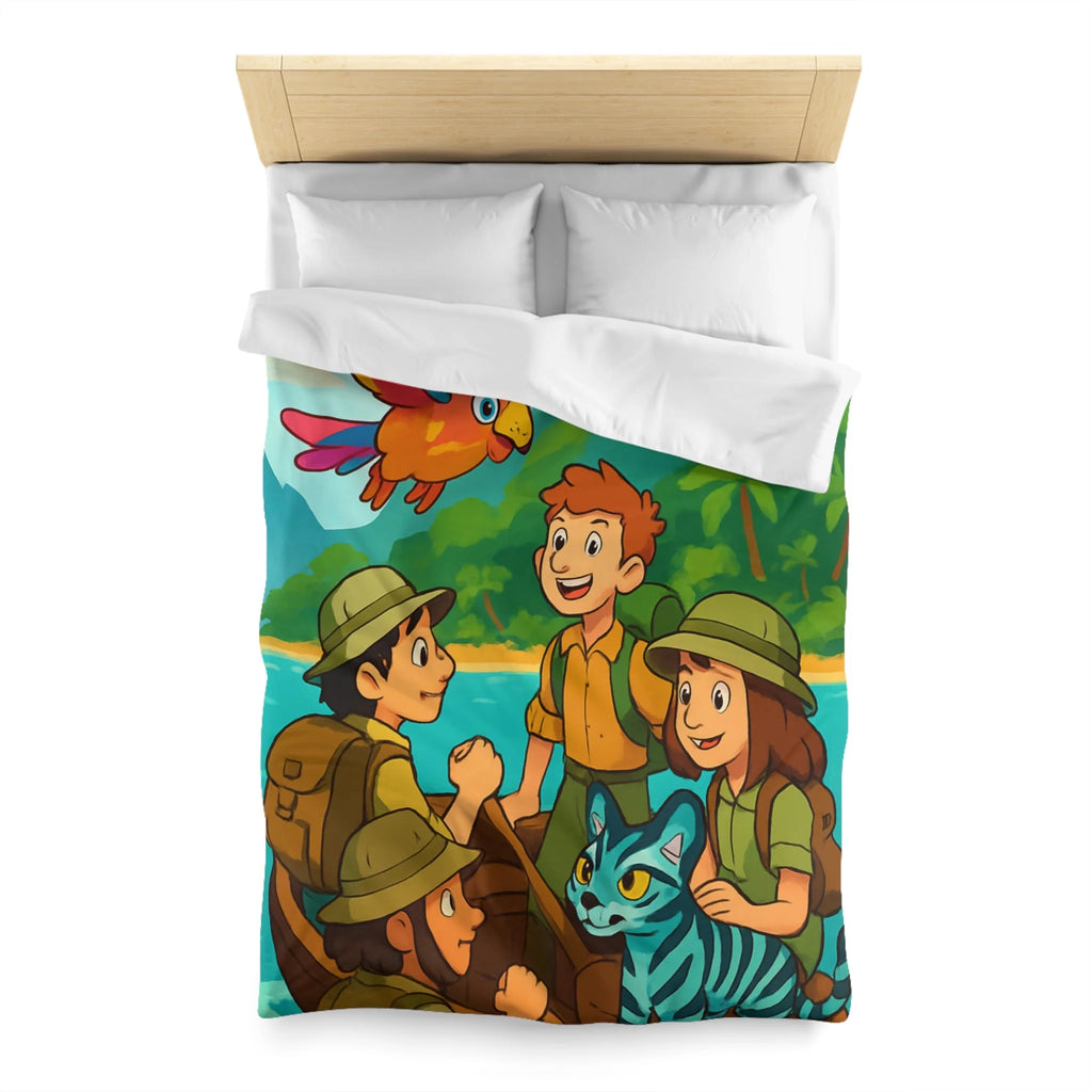 Housse de Couette Microfibre Design Artistique Moderne Décoration Chambre Confort Premium