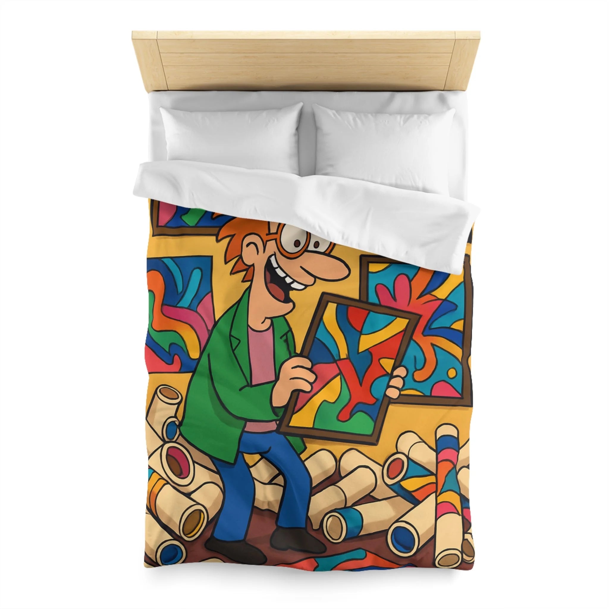 Housse de Couette Microfibre Création Artistique Moderne Design Exclusif Décoration Chambre