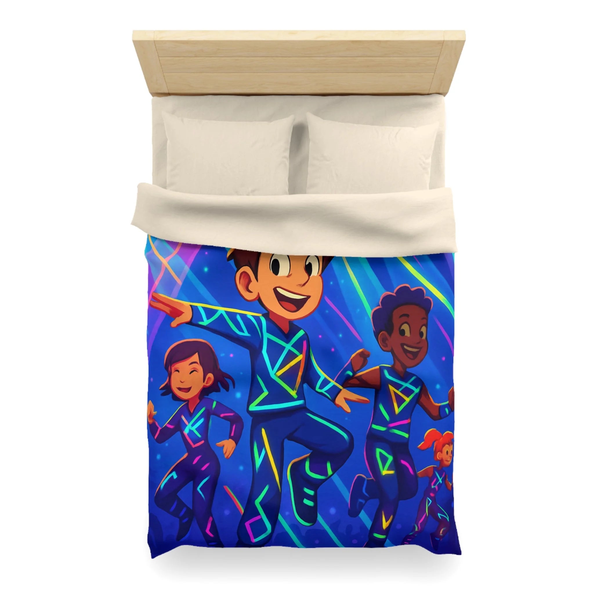 Housse de Couette Microfibre Illustration Unique Design Moderne Décoration Intérieure Raffinée