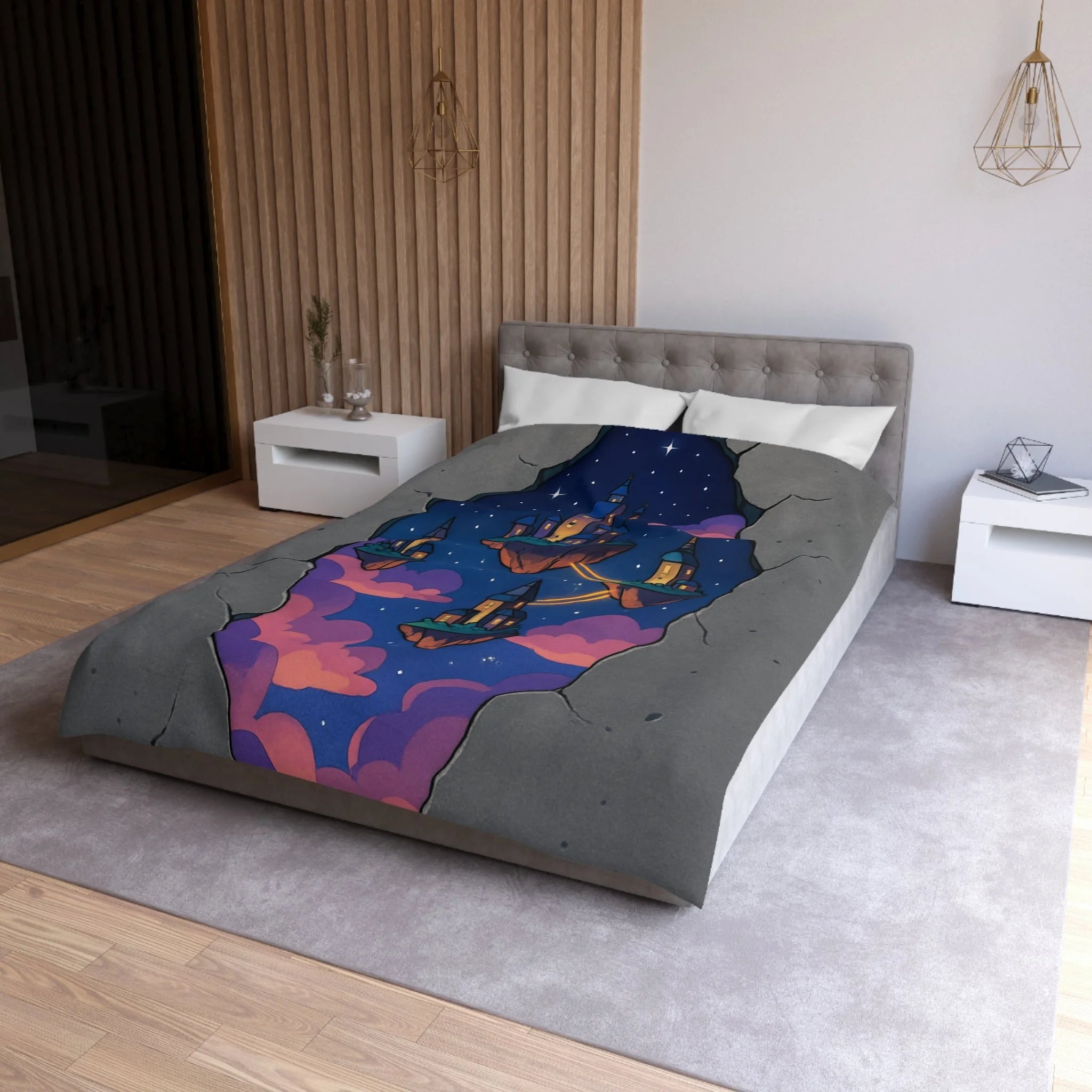 Housse de Couette Microfibre Création Artistique Moderne Design Exclusif Décoration Chambre