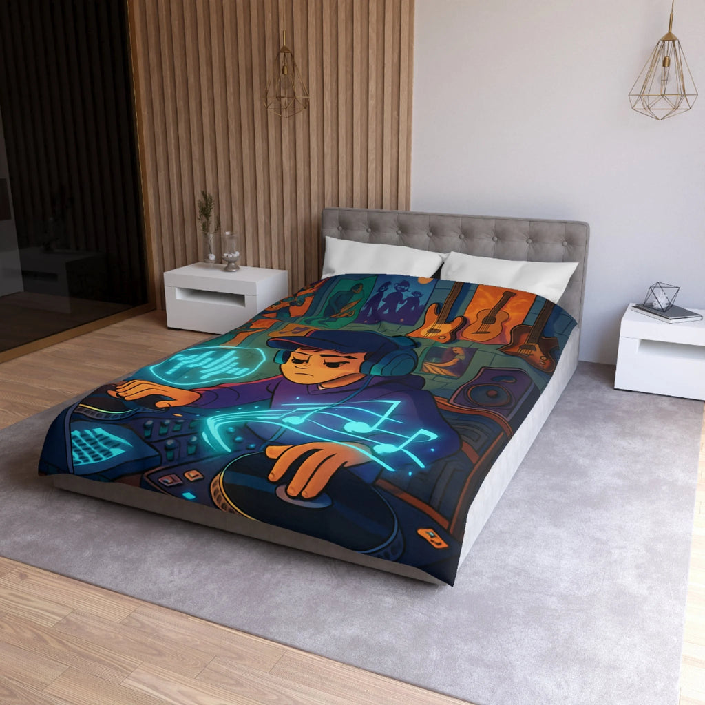 Housse de Couette Microfibre Illustration Unique Design Moderne Décoration Intérieure Raffinée