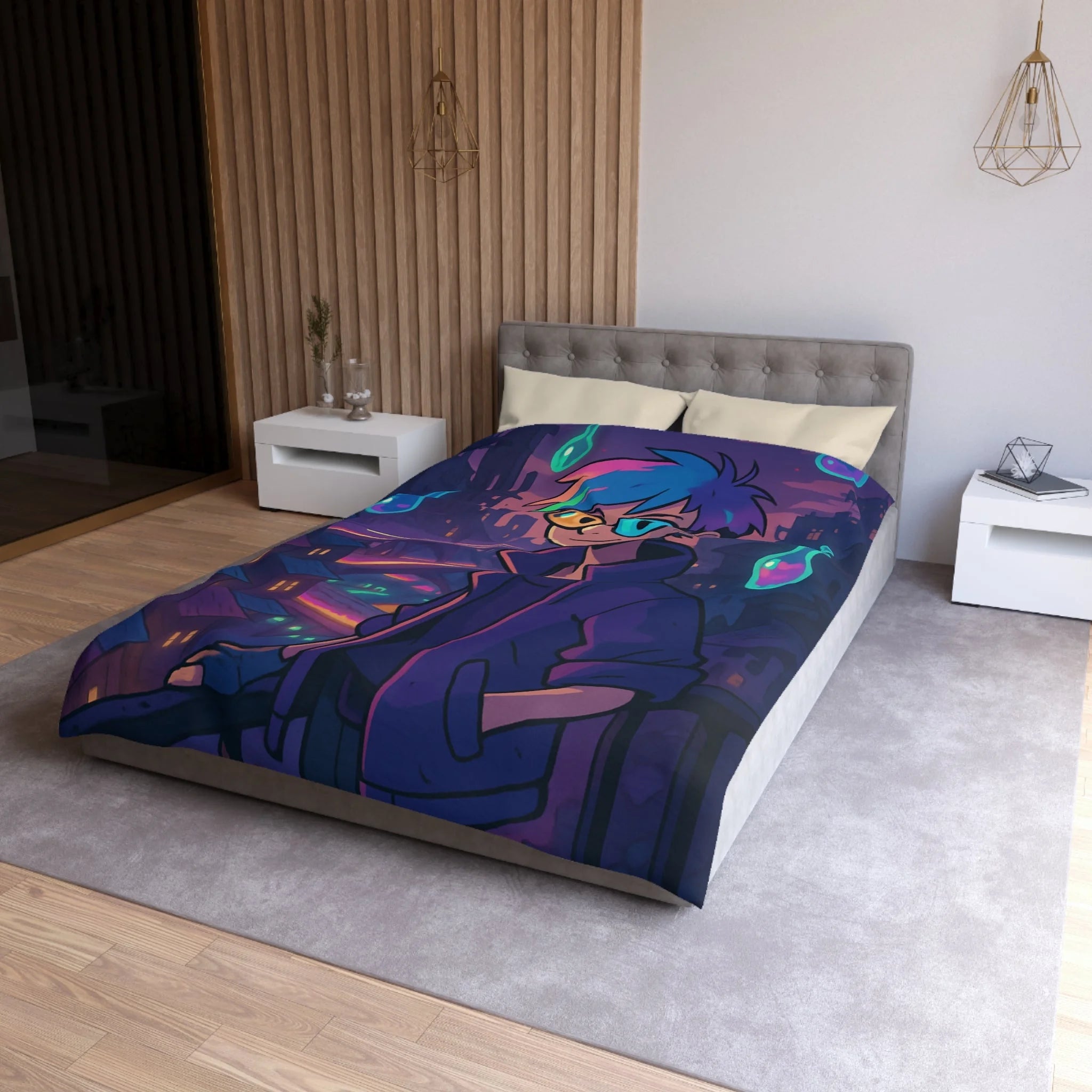 Housse de Couette Microfibre Création Artistique Moderne Design Exclusif Décoration Chambre