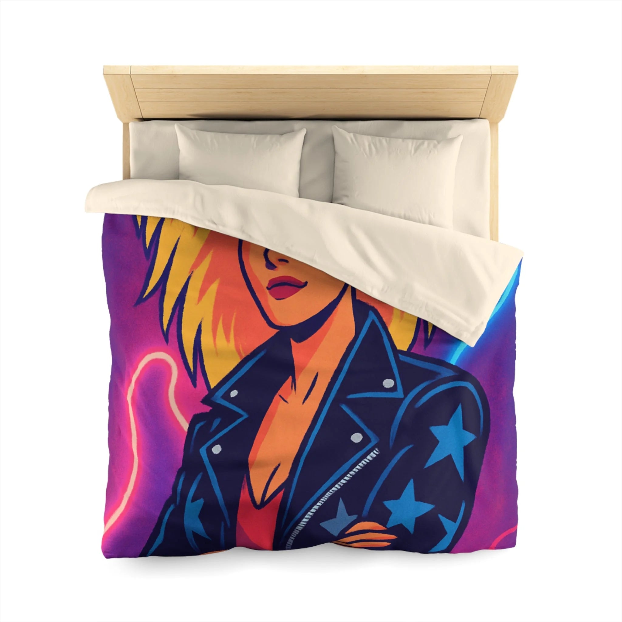 Housse de Couette Microfibre Design Artistique Moderne Décoration Chambre Confort Premium