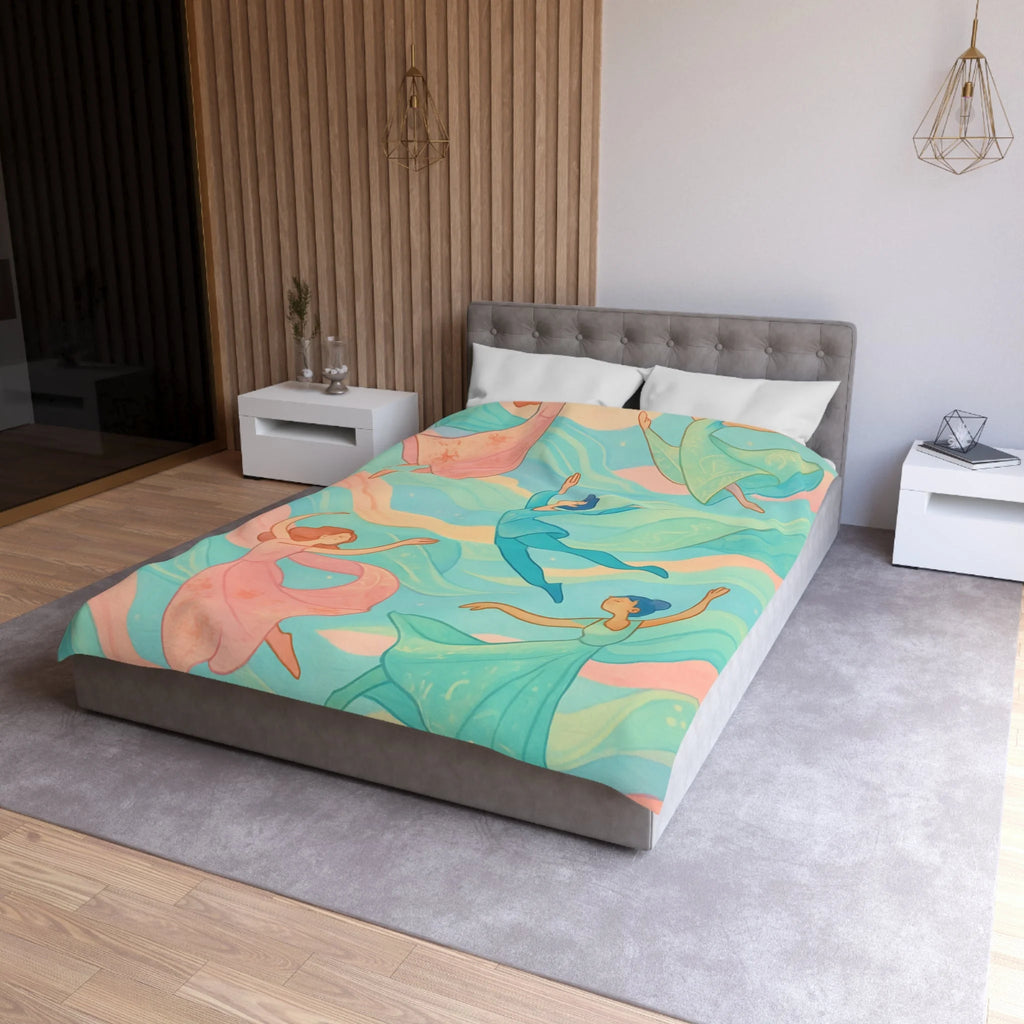 Housse de Couette Microfibre Illustration Unique Design Moderne Décoration Intérieure Raffinée