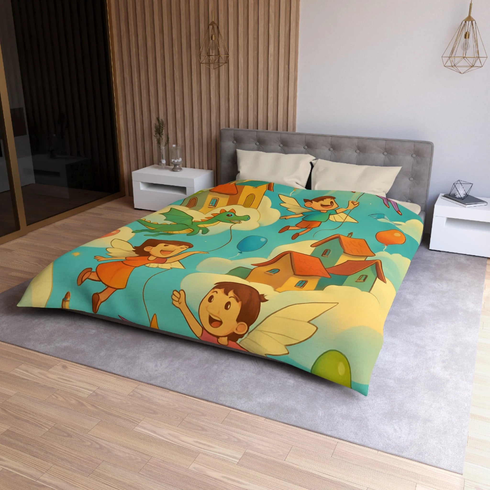 Housse de Couette Microfibre Création Artistique Moderne Design Exclusif Décoration Chambre