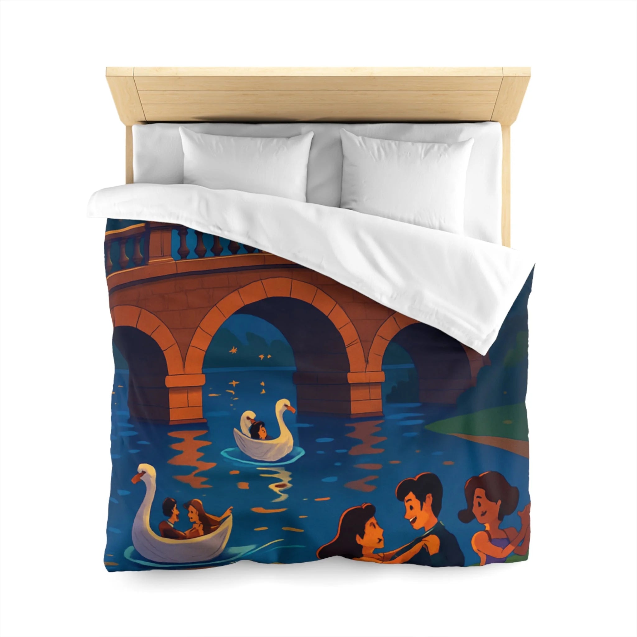 Housse de Couette Microfibre Illustration Unique Design Moderne Décoration Intérieure Raffinée