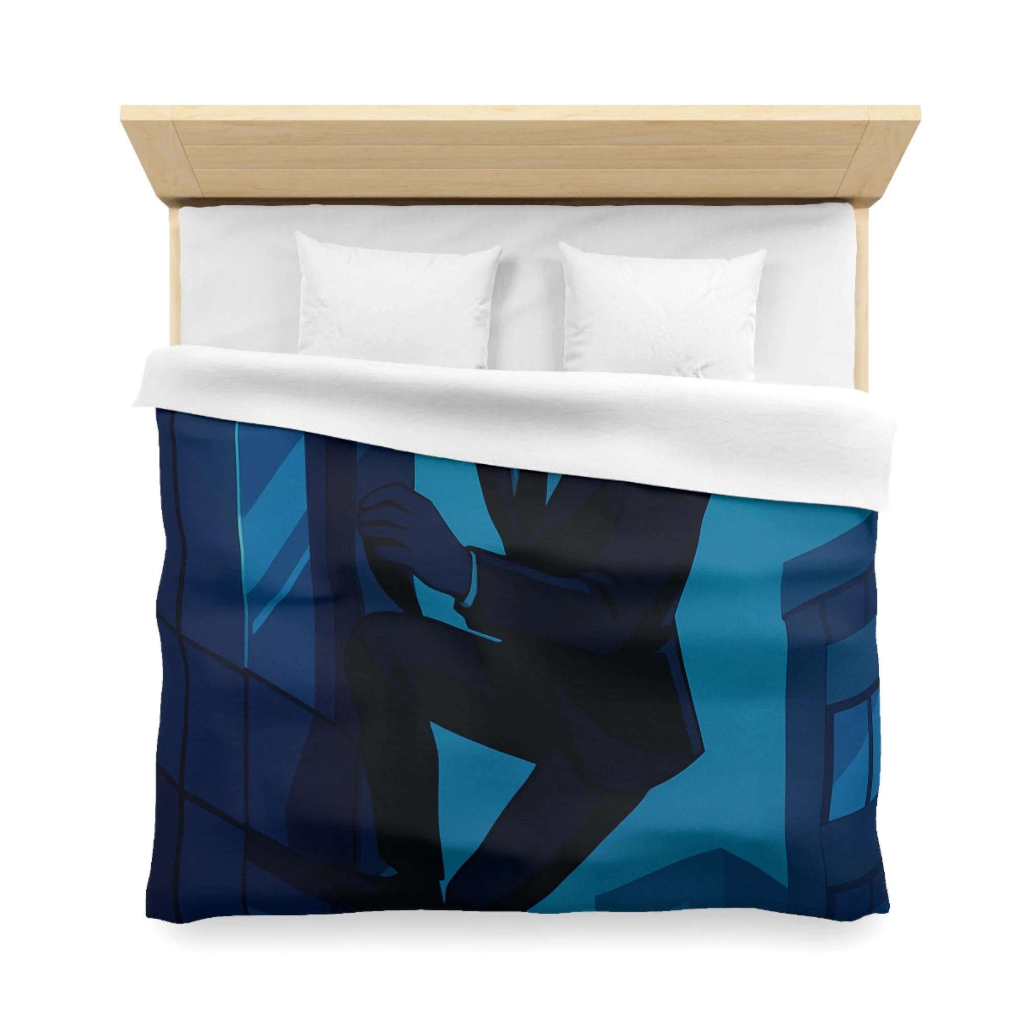 Housse de Couette Microfibre Illustration Unique Design Moderne Décoration Intérieure Raffinée