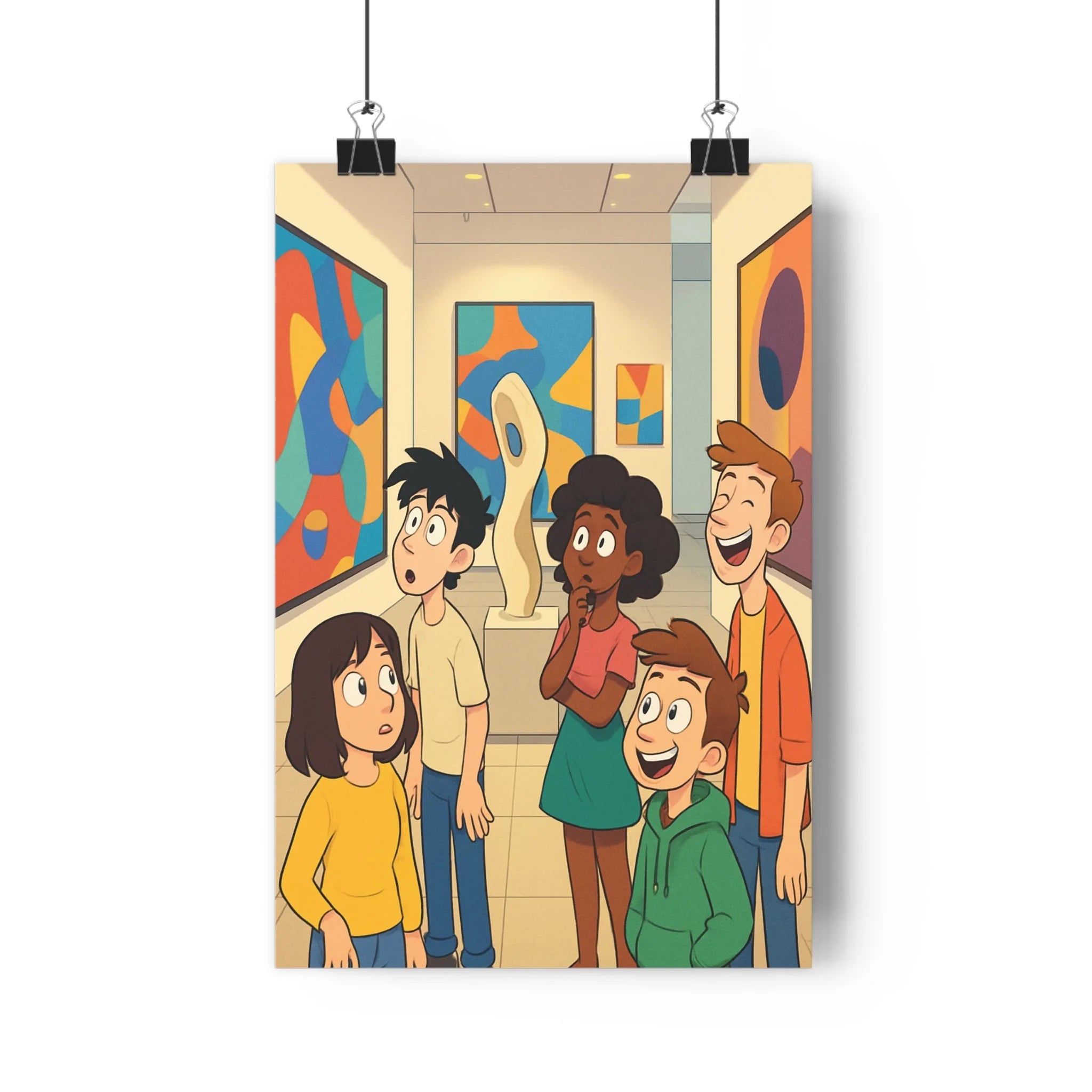 Poster décoratif moderne art coloré vibrant joyeux salon chambre ambiance artistique dynamique 30x46 élégance