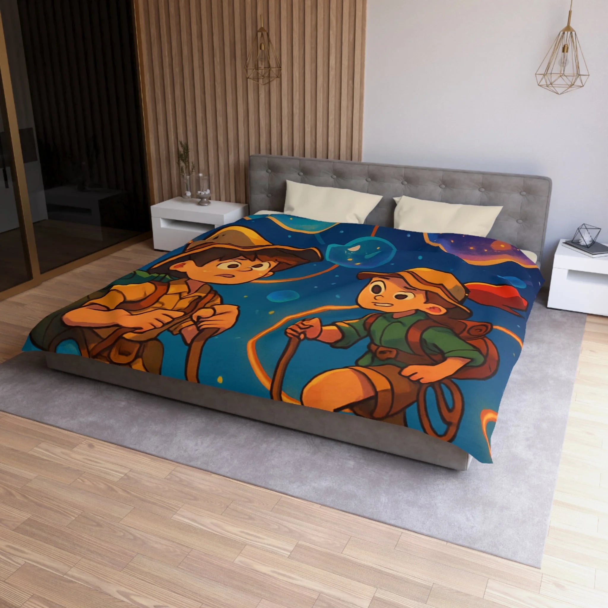Housse de Couette Microfibre Création Artistique Moderne Design Exclusif Décoration Chambre