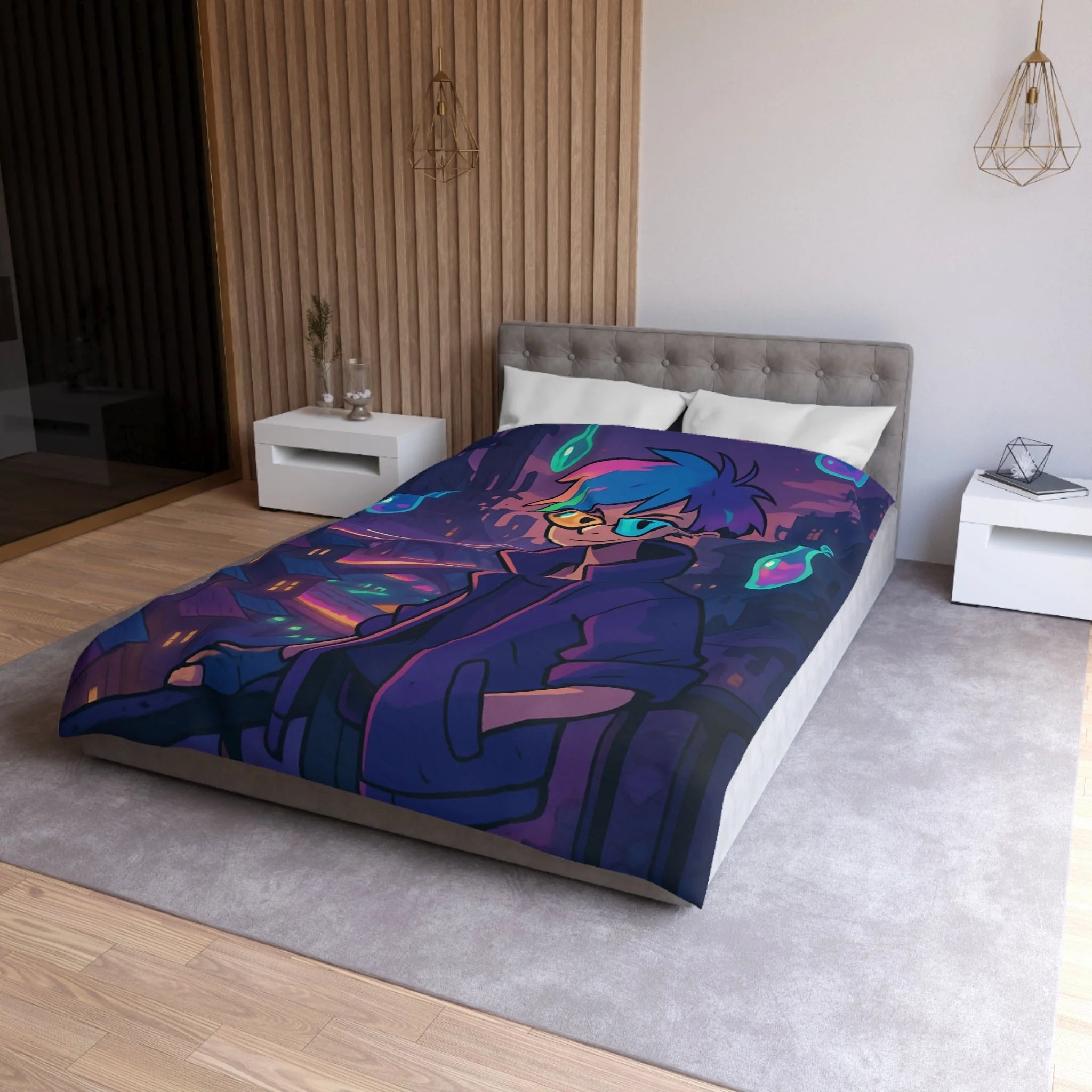 Housse de Couette Microfibre Création Artistique Moderne Design Exclusif Décoration Chambre