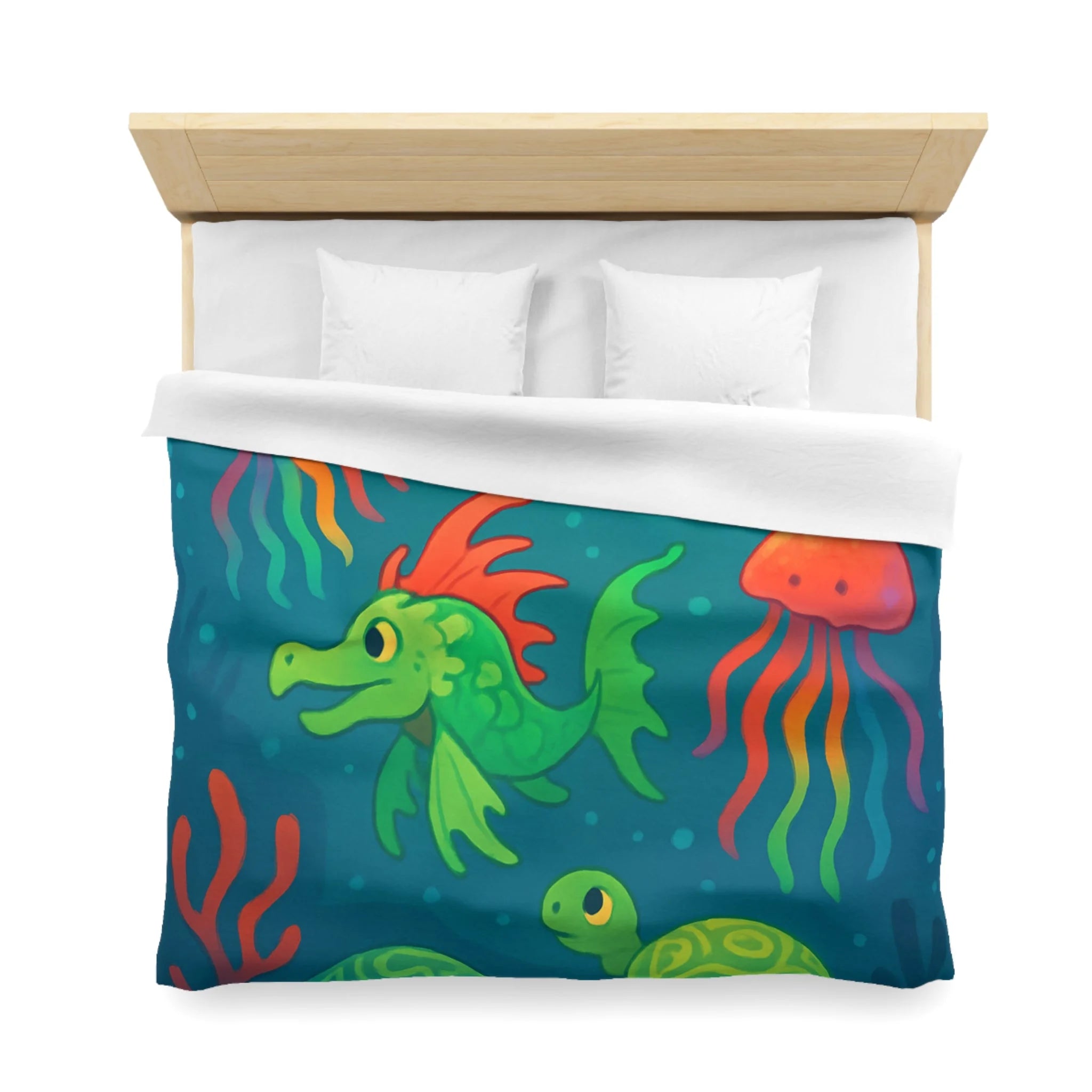 Housse de Couette Microfibre Illustration Unique Design Moderne Décoration Intérieure Raffinée