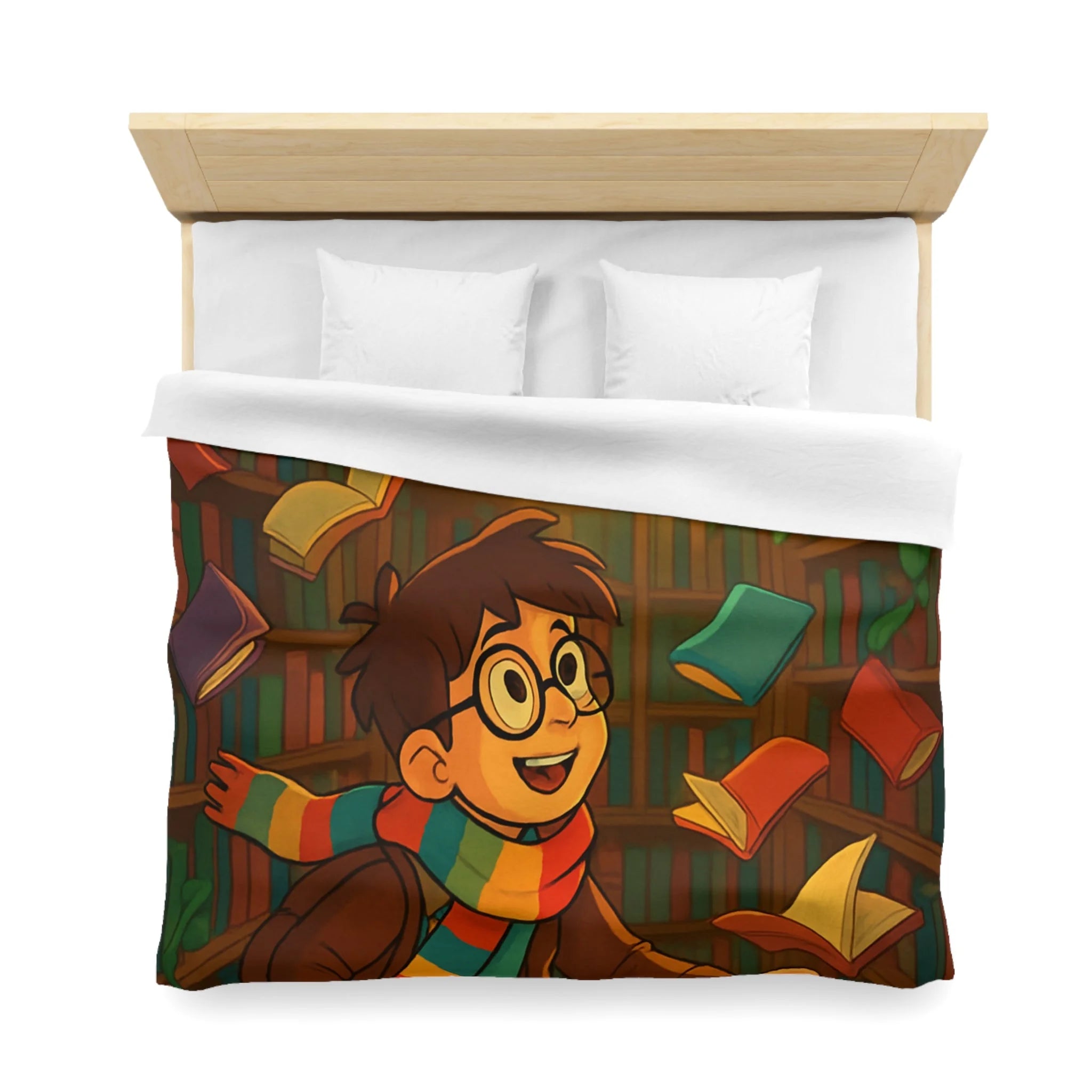 Housse de Couette Microfibre Motif Créatif Original Style Contemporain Chambre Élégante