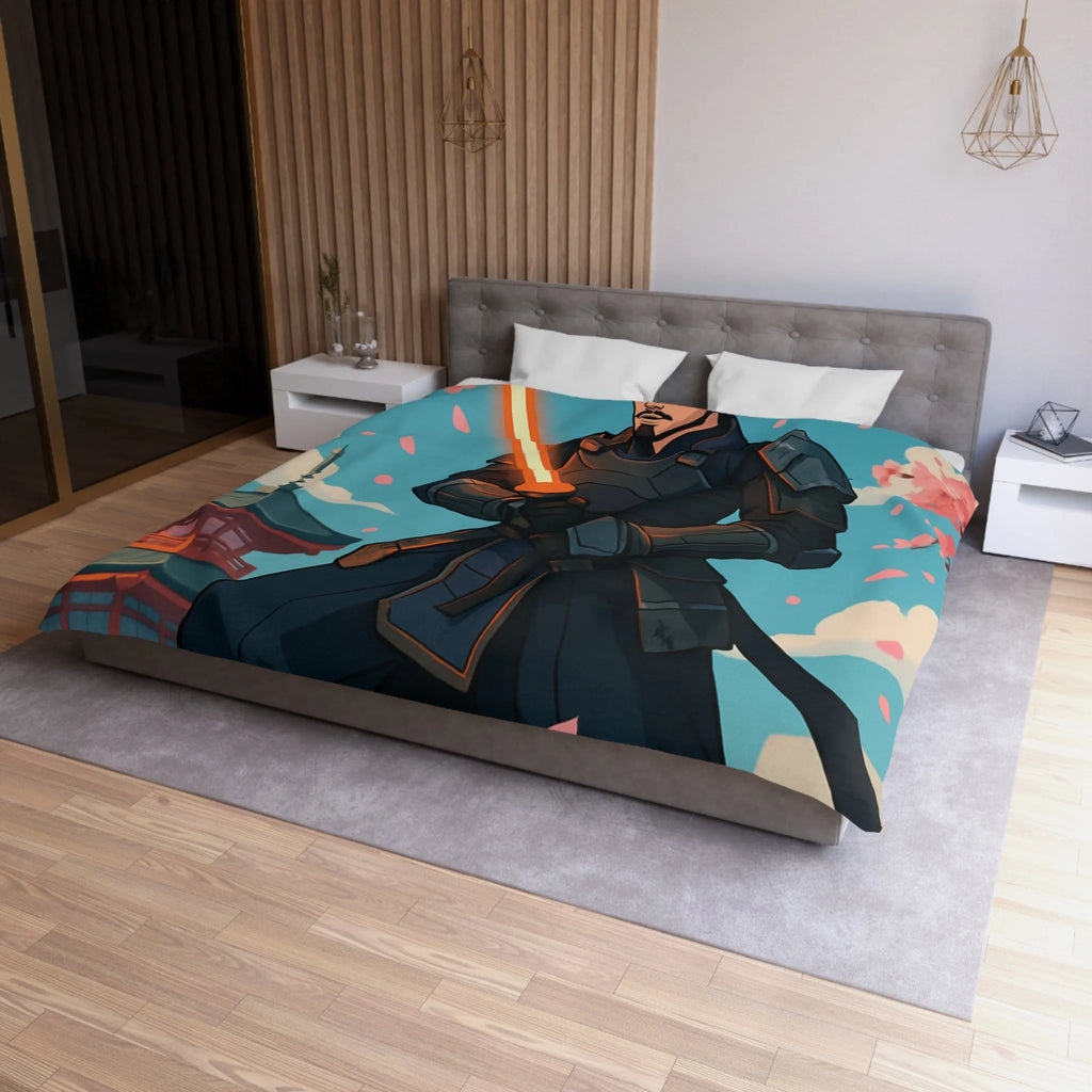 Housse de Couette Microfibre Illustration Unique Design Moderne Décoration Intérieure Raffinée