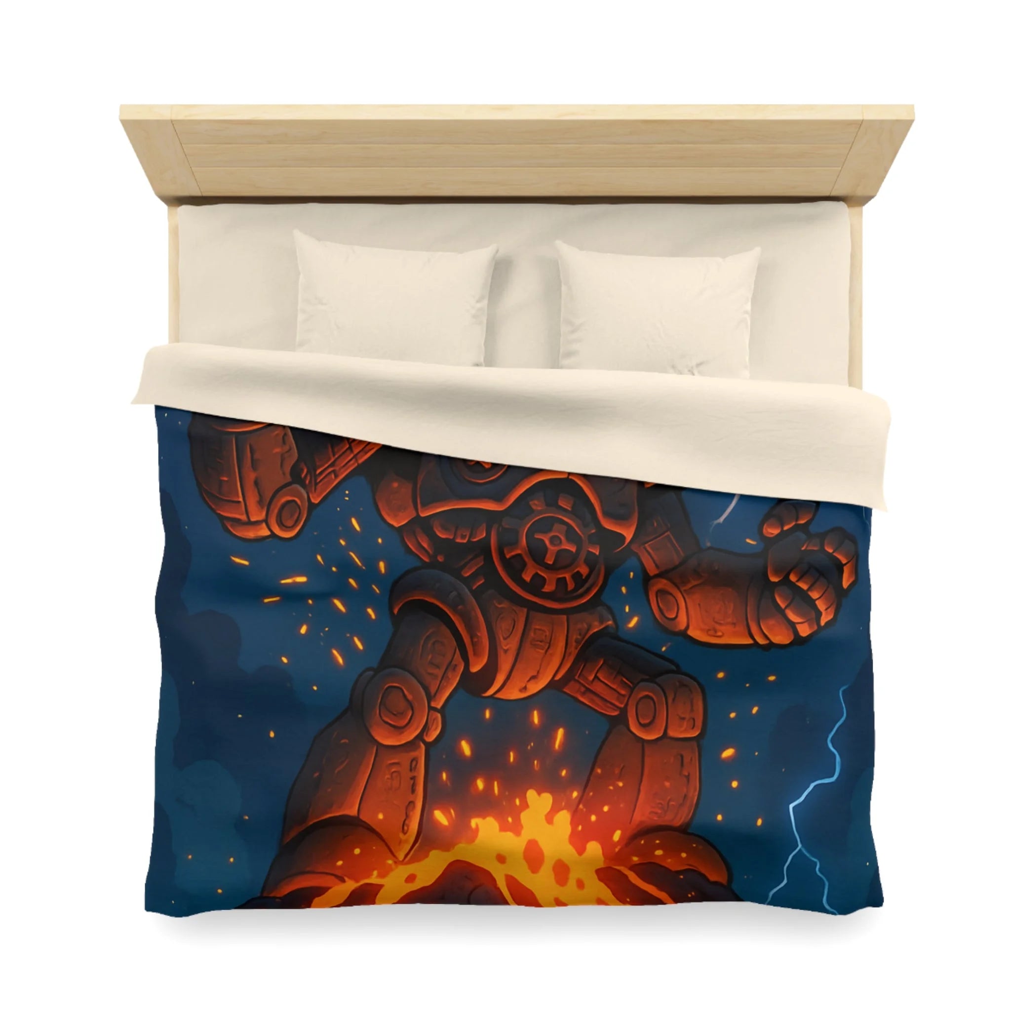 Housse de Couette Microfibre Design Artistique Moderne Décoration Chambre Confort Premium