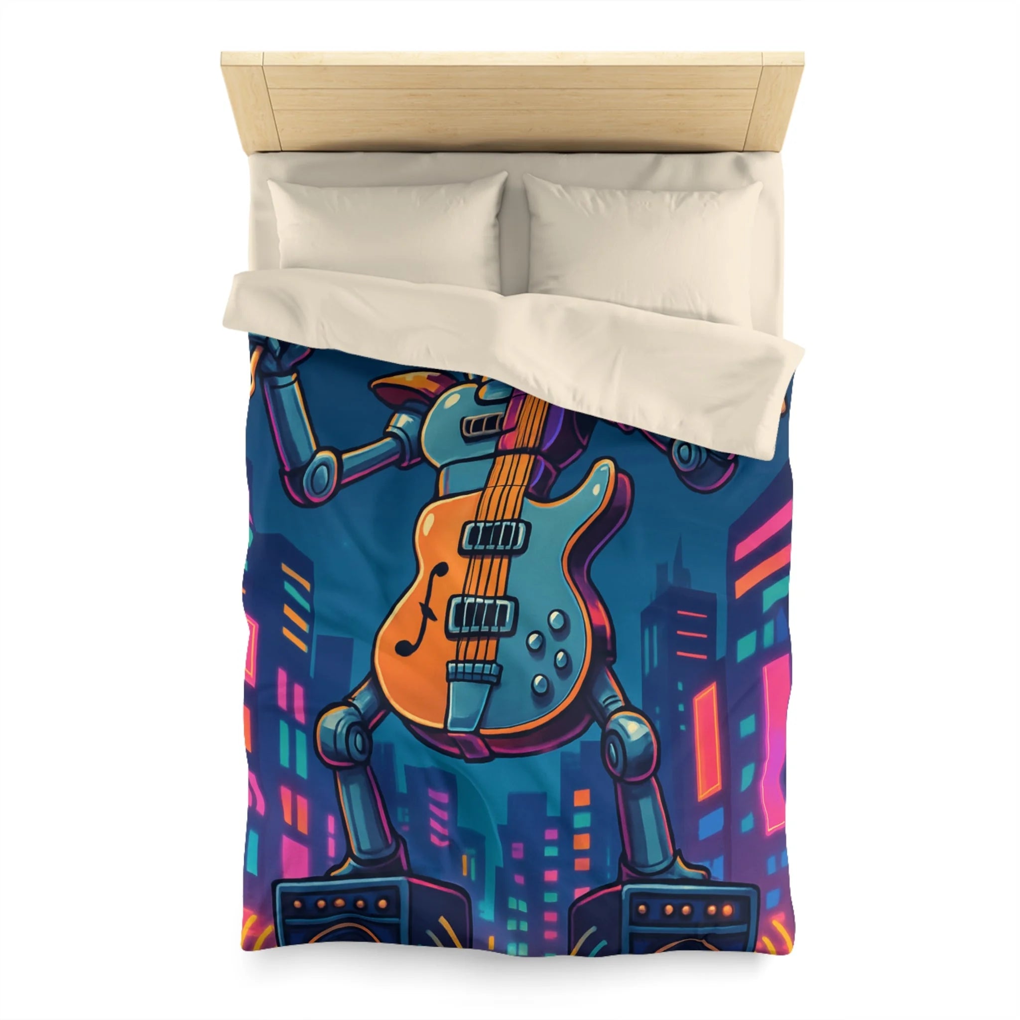 Housse de Couette Microfibre Design Artistique Moderne Décoration Chambre Confort Premium