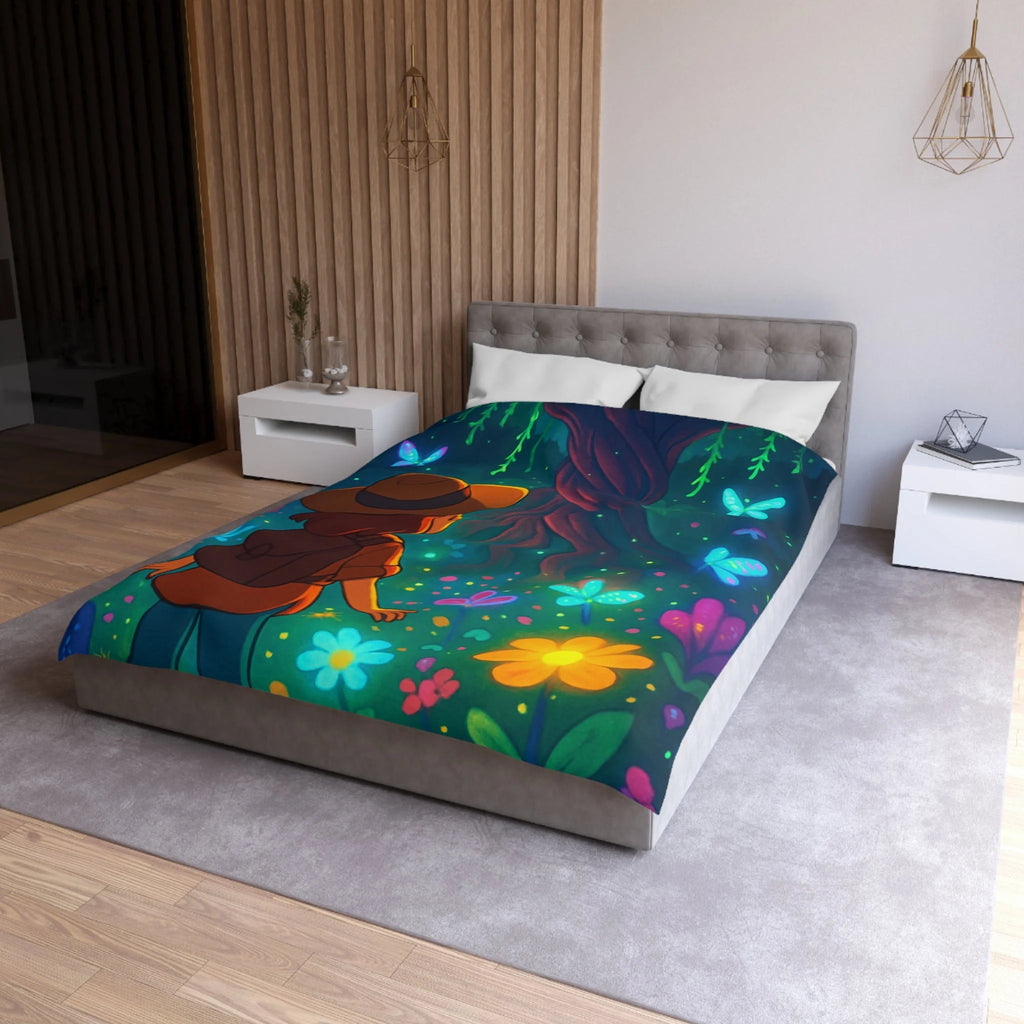Housse de Couette Microfibre Illustration Unique Design Moderne Décoration Intérieure Raffinée