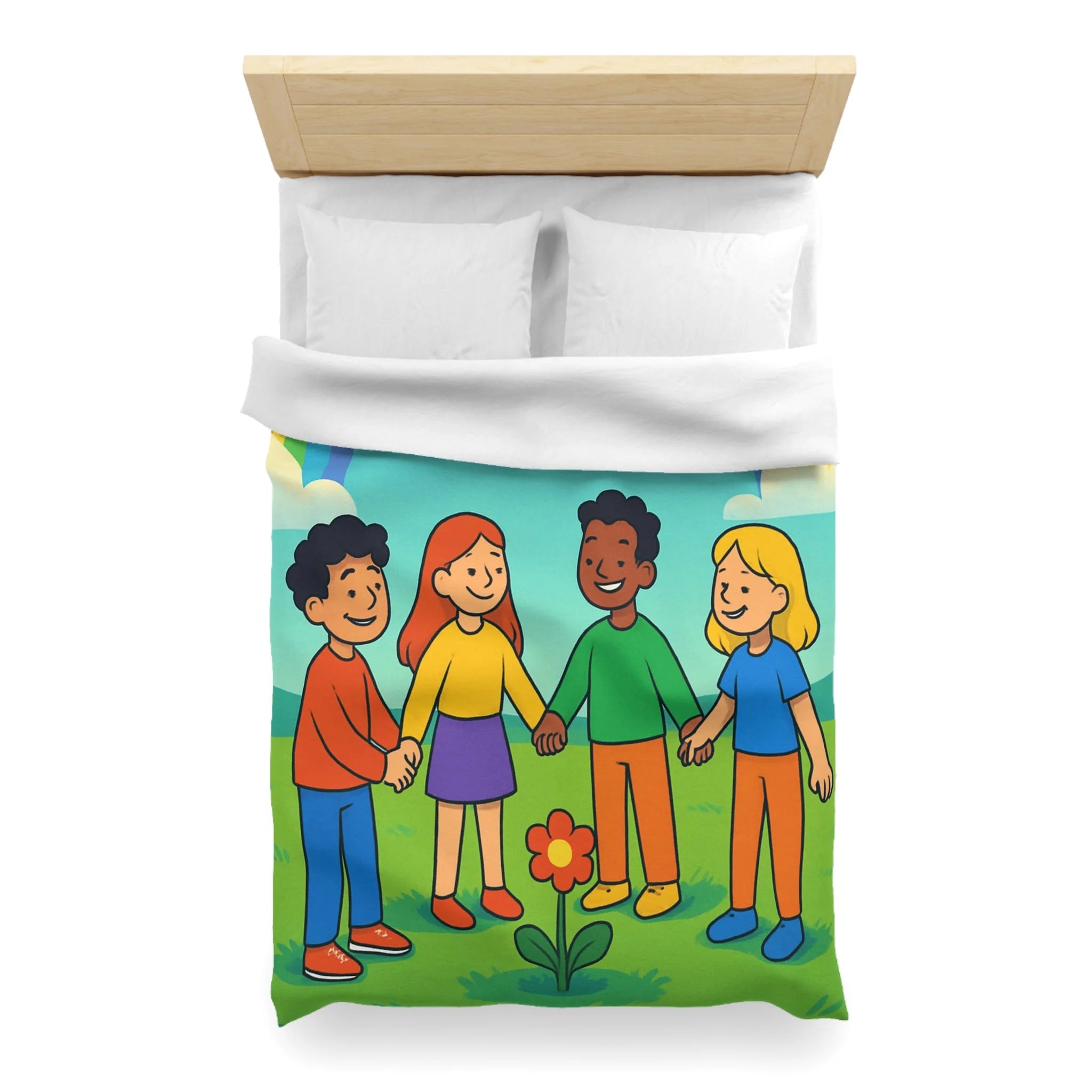 Housse de Couette Microfibre Illustration Unique Design Moderne Décoration Intérieure Raffinée