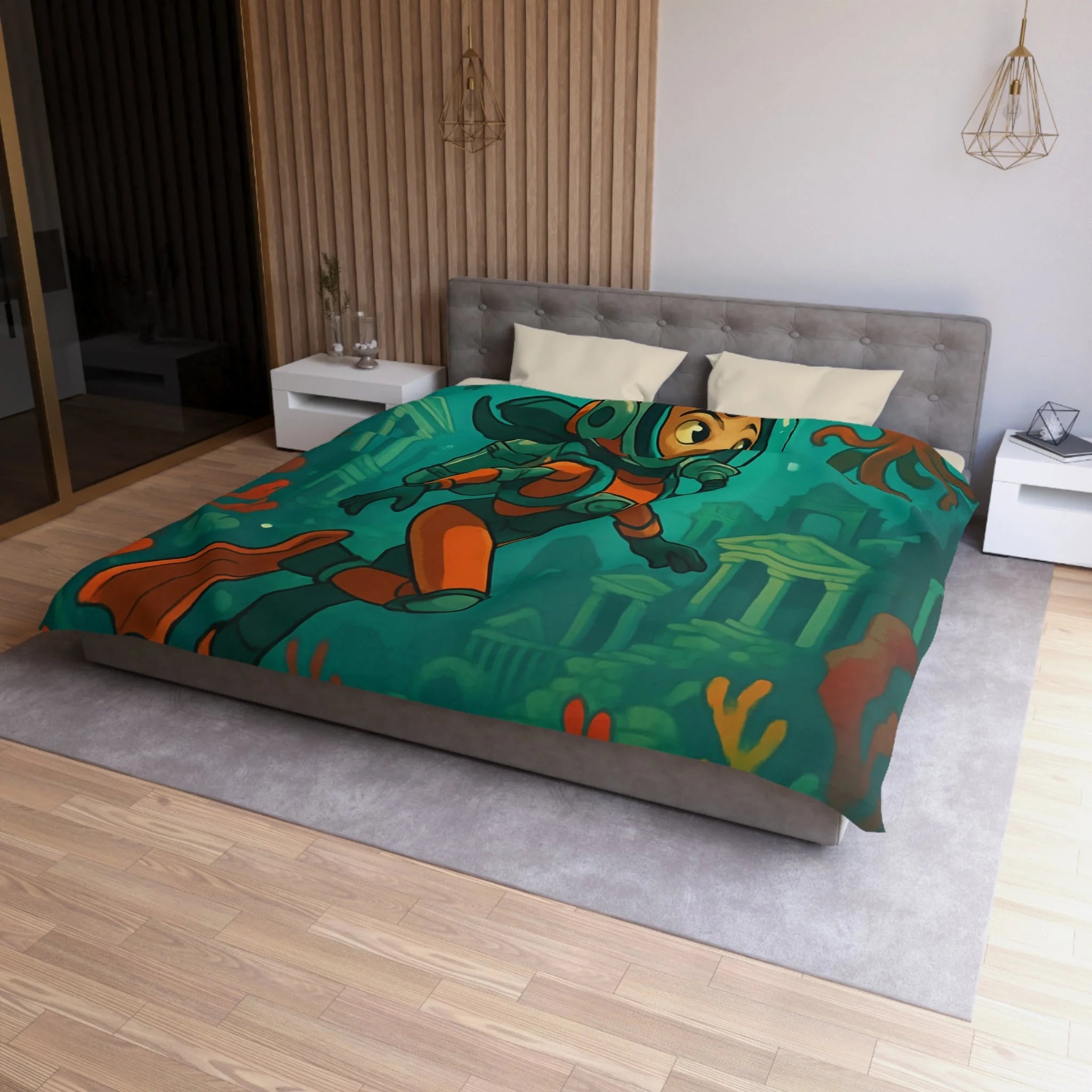 Housse de Couette Microfibre Création Artistique Moderne Design Exclusif Décoration Chambre