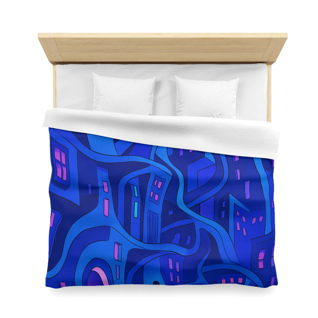 Housse de Couette Microfibre Motif Créatif Original Style Contemporain Chambre Élégante