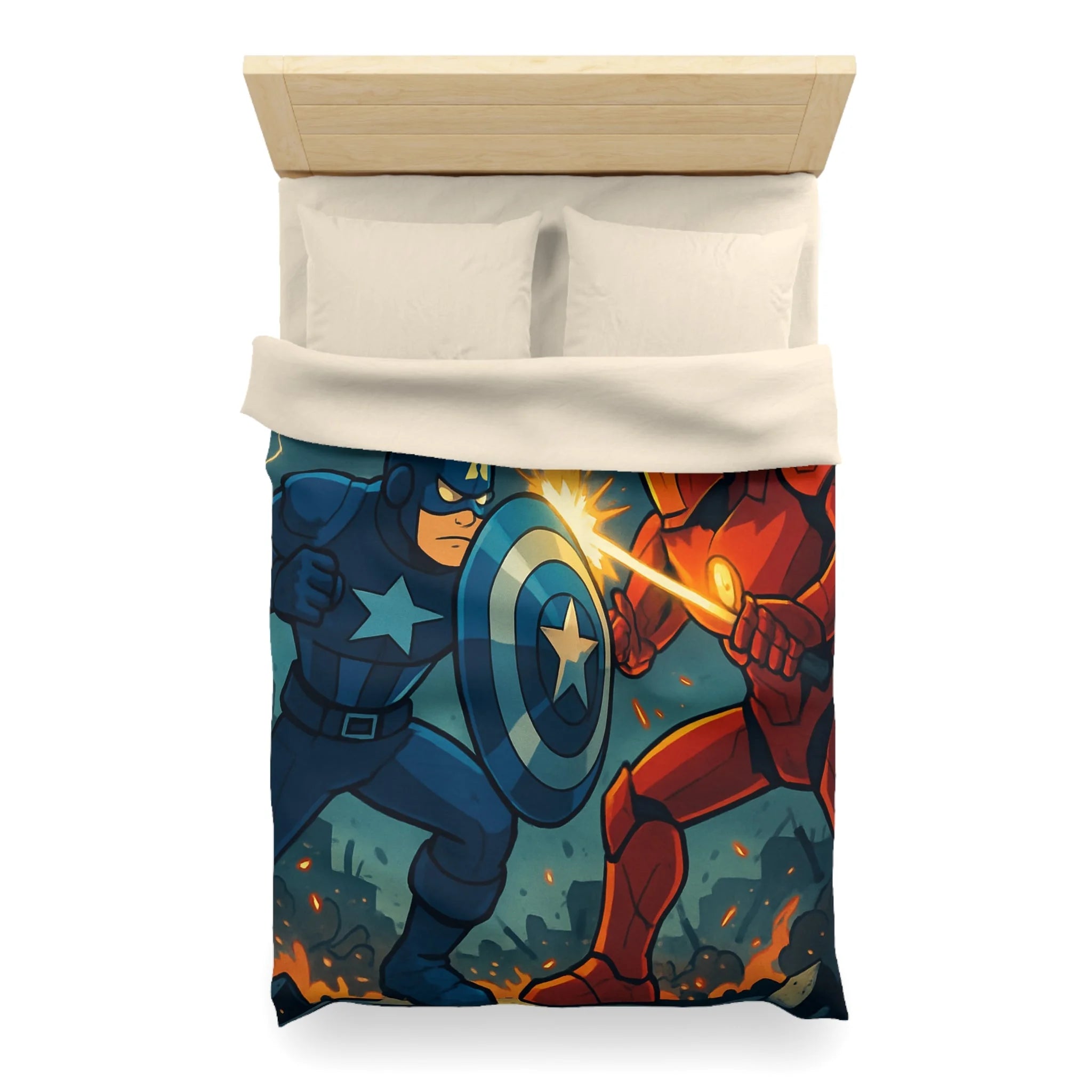 Housse de Couette Microfibre Design Artistique Moderne Décoration Chambre Confort Premium