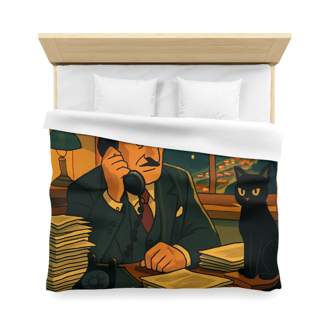 Housse de Couette Microfibre Motif Créatif Original Style Contemporain Chambre Élégante