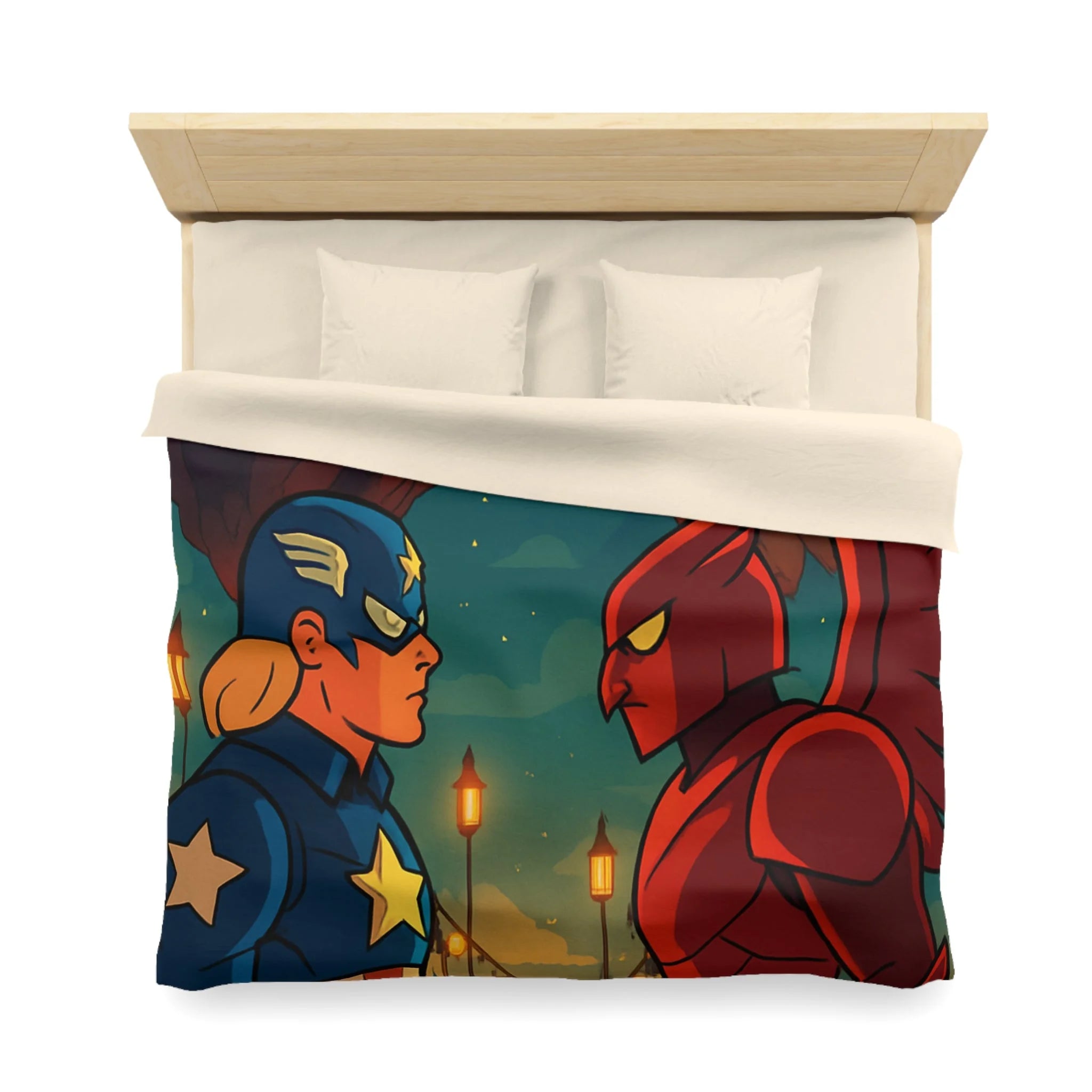 Housse de Couette Microfibre Design Artistique Moderne Décoration Chambre Confort Premium
