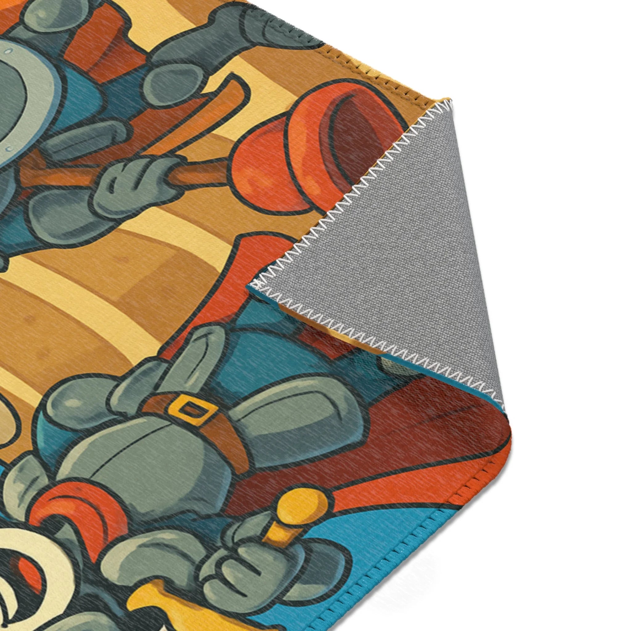 Tapis Unique pour Salle de Bain avec Design Chevaleresque et Humour Ludique