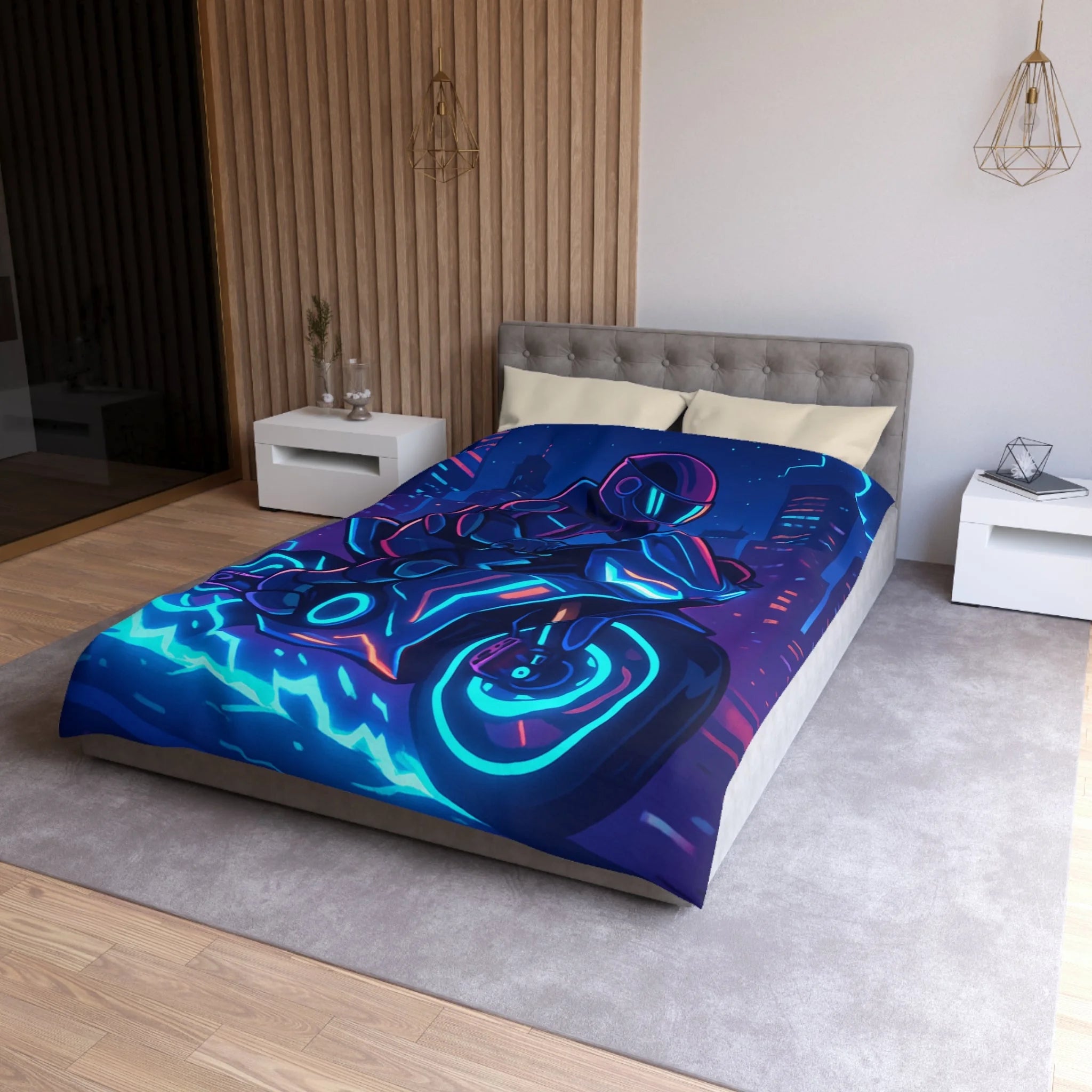Housse de Couette Microfibre Design Artistique Moderne Décoration Chambre Confort Premium