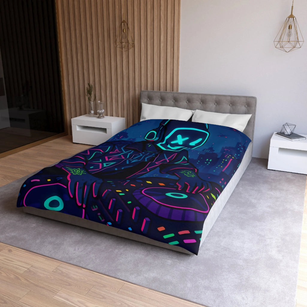 Housse de Couette Microfibre Motif Créatif Original Style Contemporain Chambre Élégante