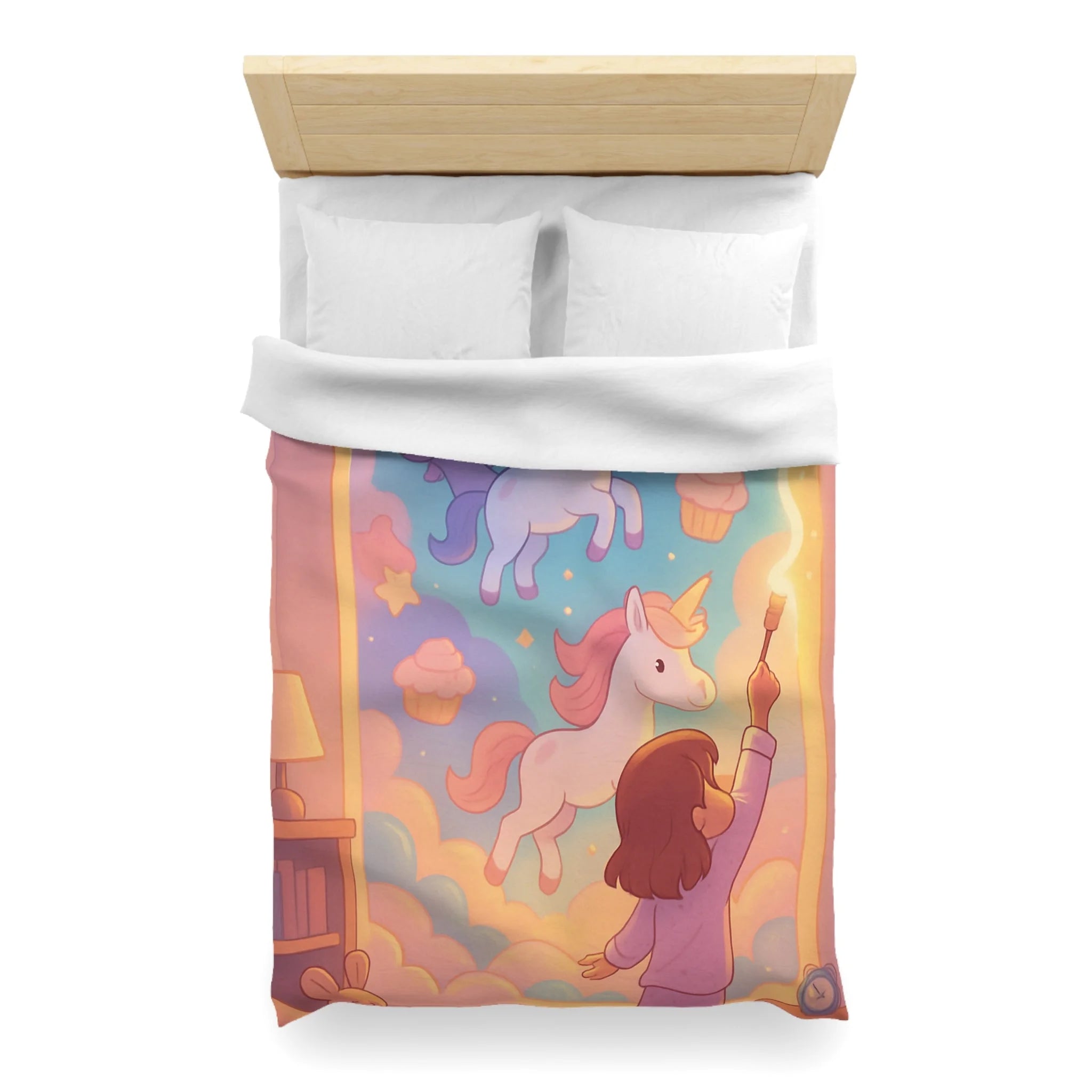 Housse de Couette Microfibre Design Artistique Moderne Décoration Chambre Confort Premium