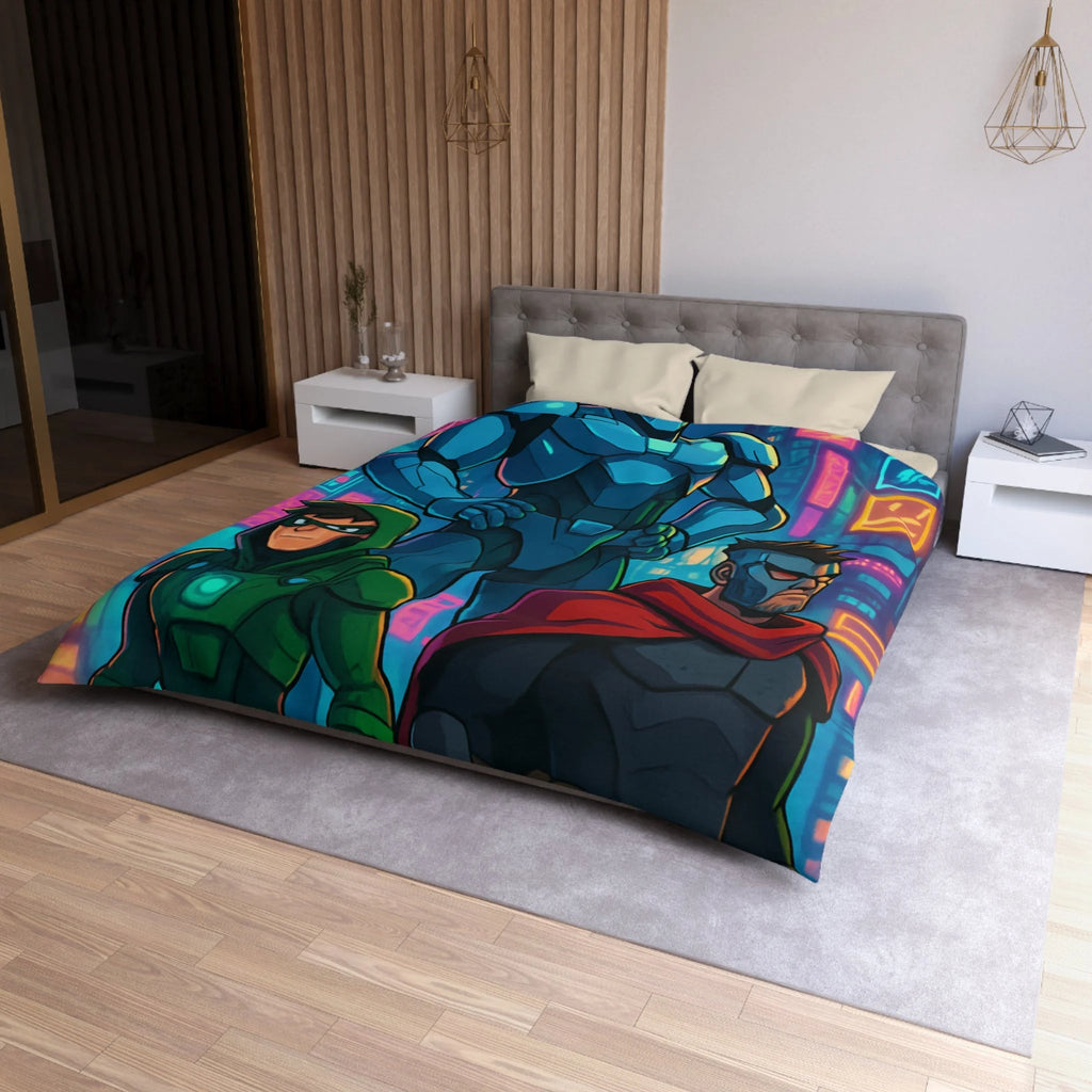 Housse de Couette Microfibre Illustration Unique Design Moderne Décoration Intérieure Raffinée