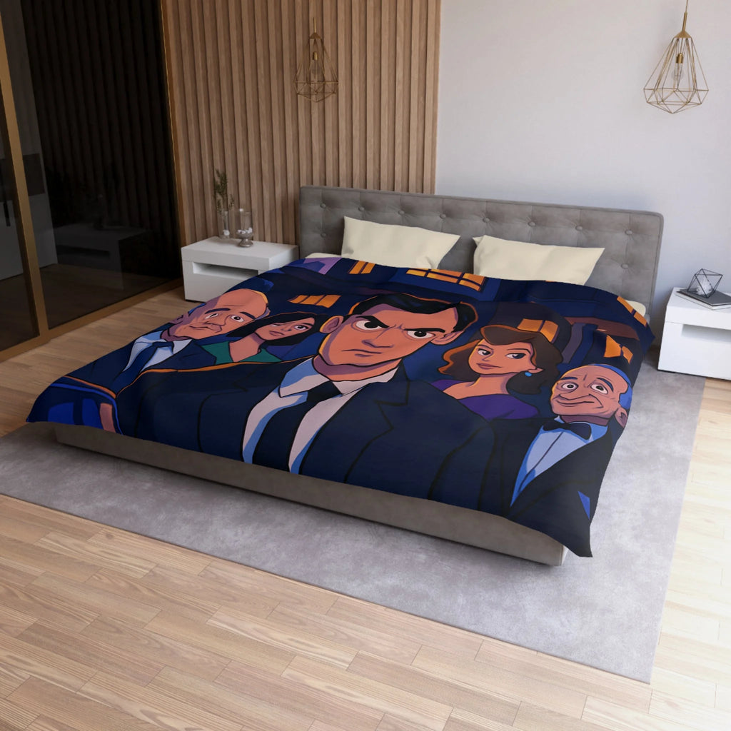 Housse de Couette Microfibre Design Artistique Moderne Décoration Chambre Confort Premium