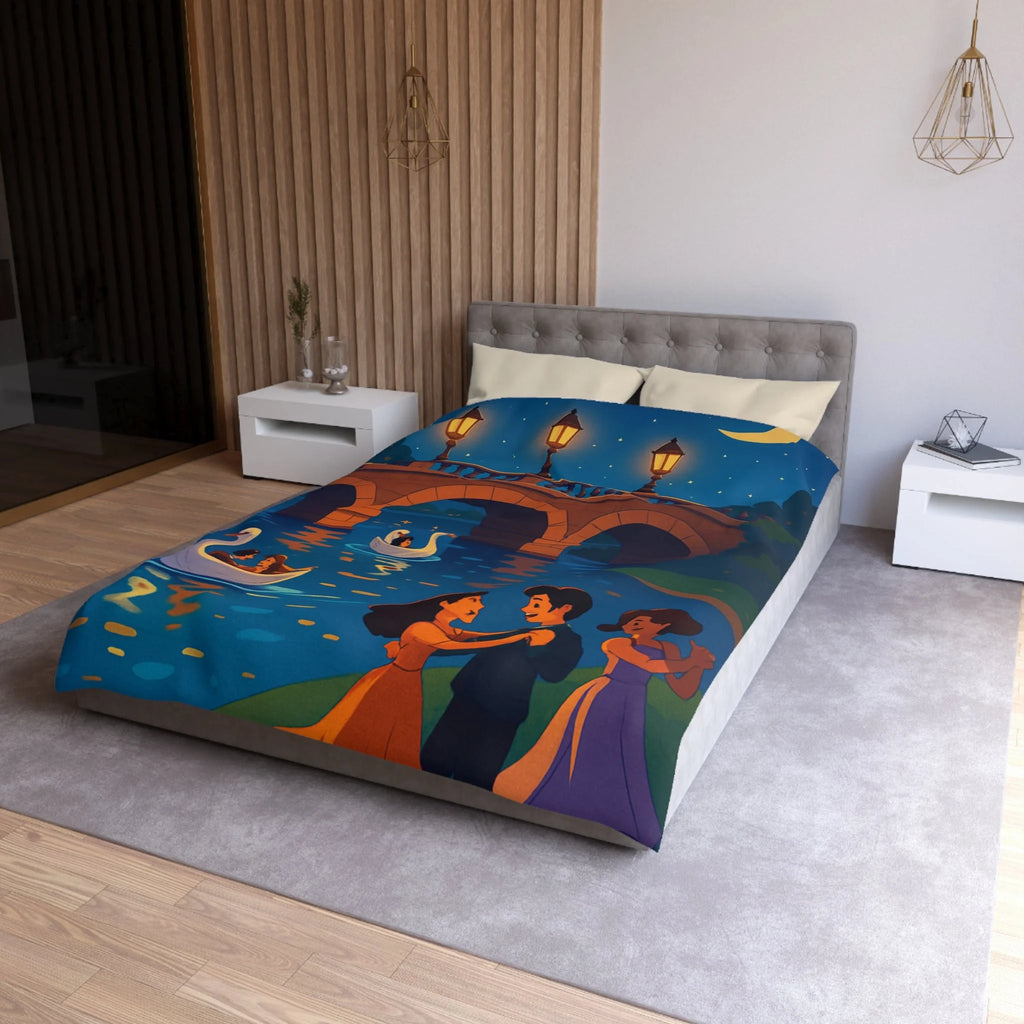 Housse de Couette Microfibre Illustration Unique Design Moderne Décoration Intérieure Raffinée