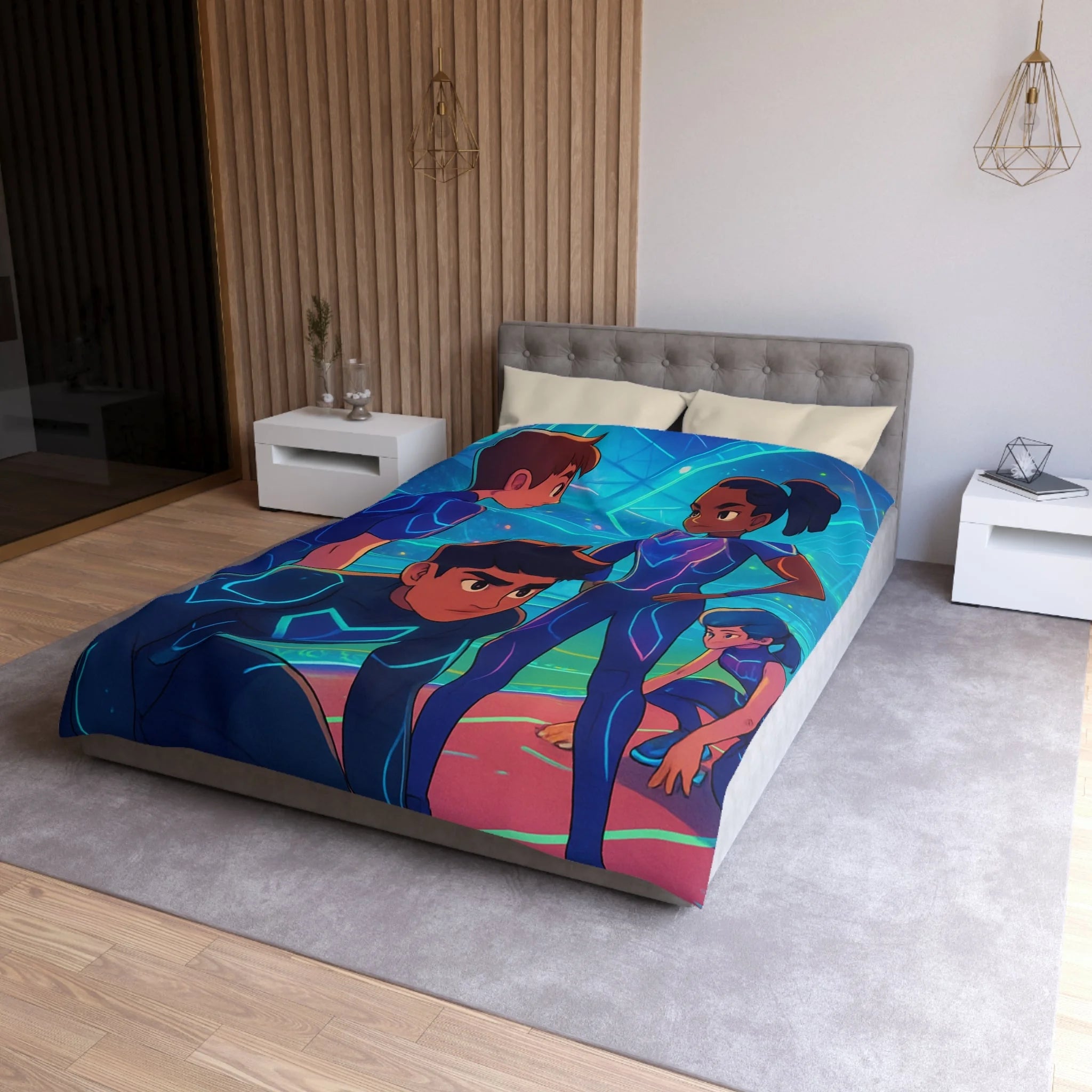 Housse de Couette Microfibre Création Artistique Moderne Design Exclusif Décoration Chambre