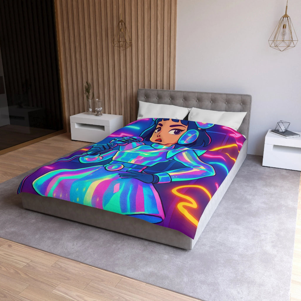Housse de Couette Microfibre Design Artistique Moderne Décoration Chambre Confort Premium