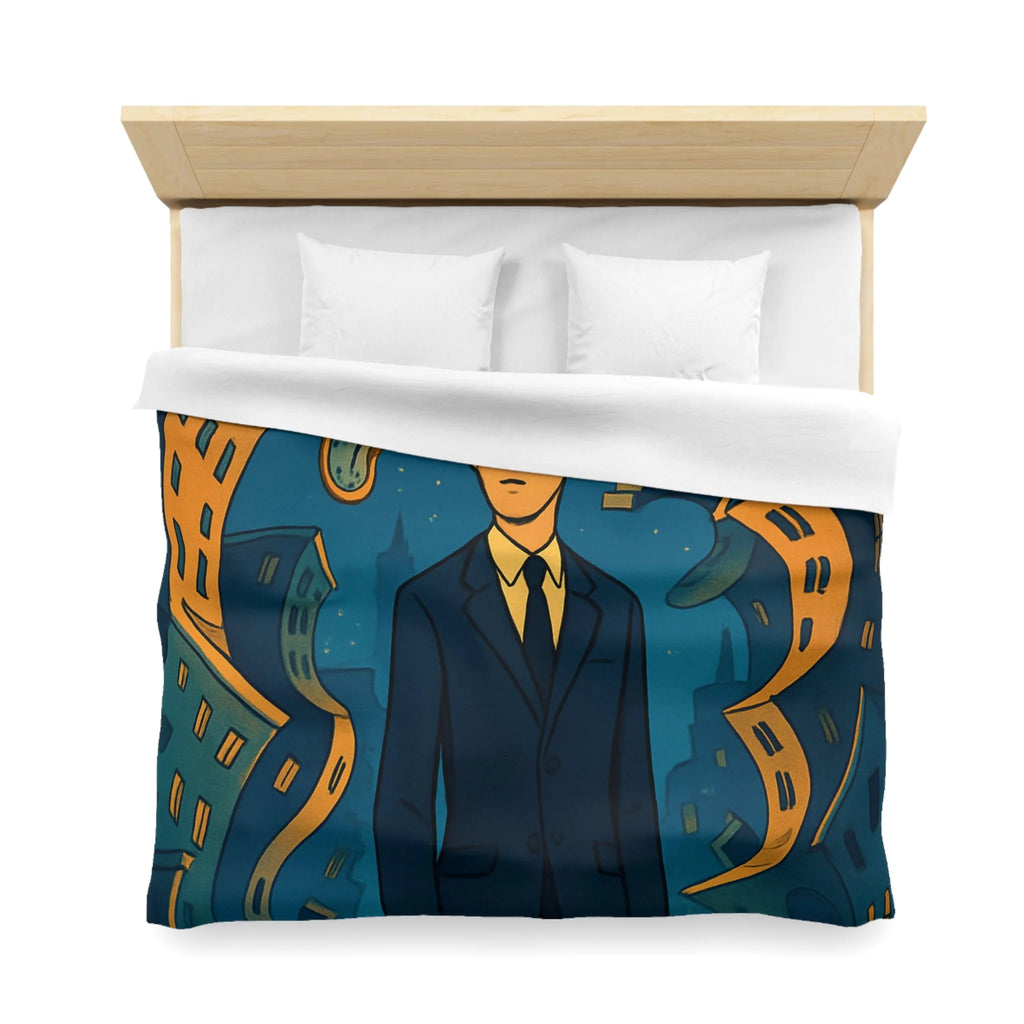 Housse de Couette Microfibre Motif Créatif Original Style Contemporain Chambre Élégante