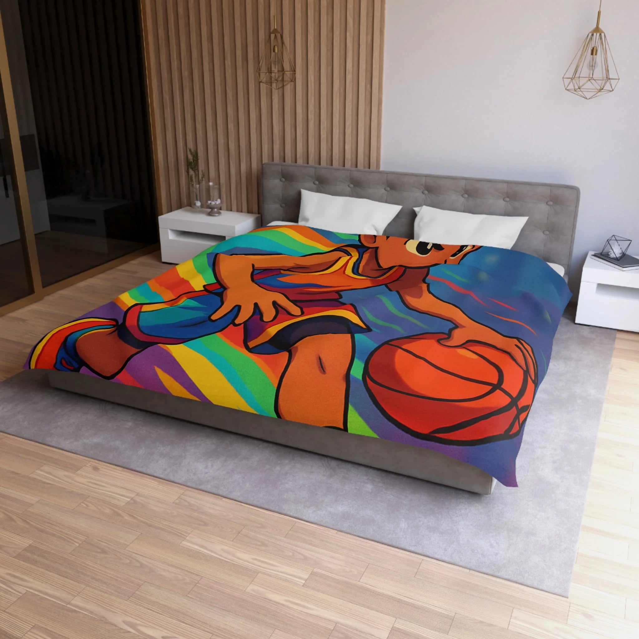 Housse de Couette Microfibre Création Artistique Moderne Design Exclusif Décoration Chambre