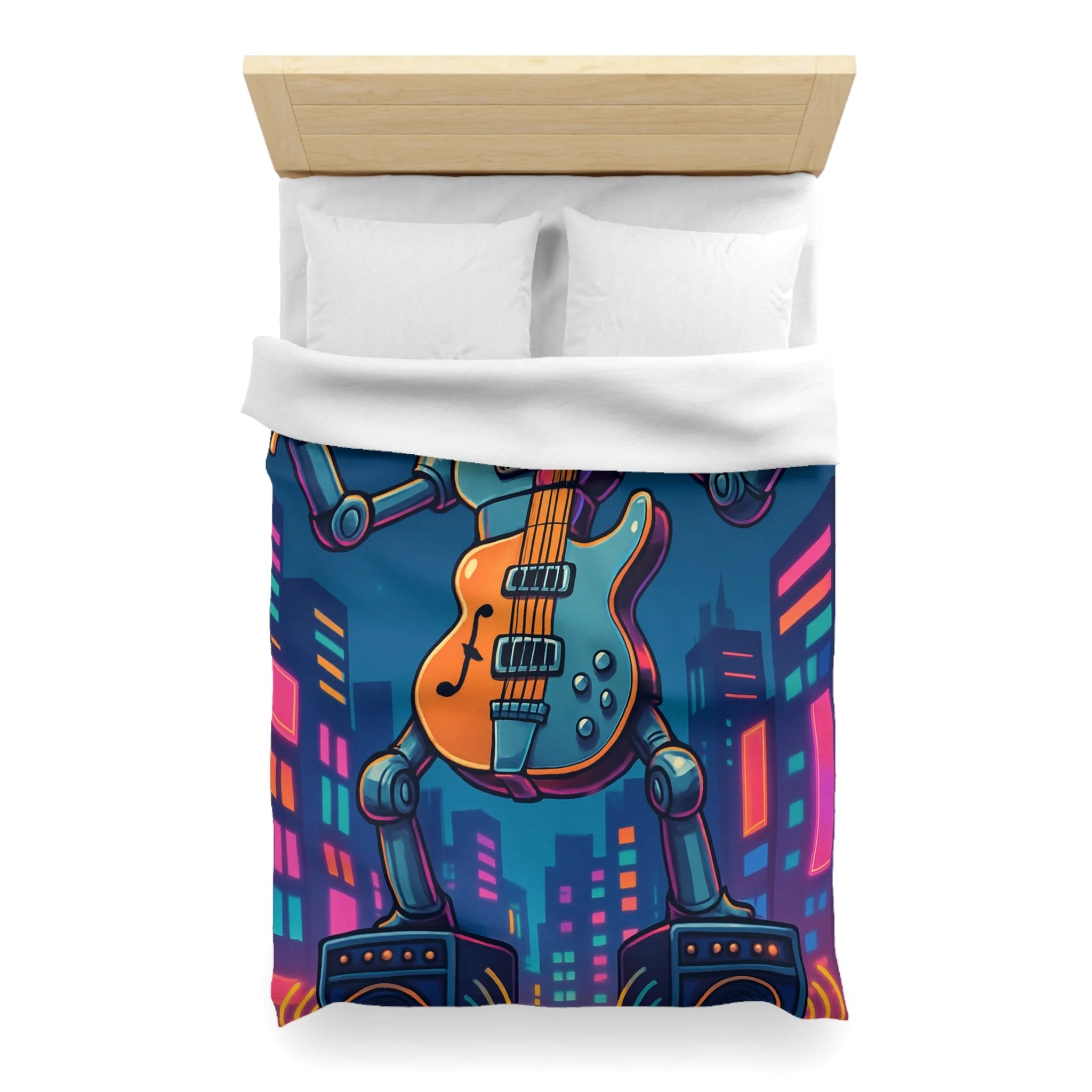 Housse de Couette Microfibre Design Artistique Moderne Décoration Chambre Confort Premium