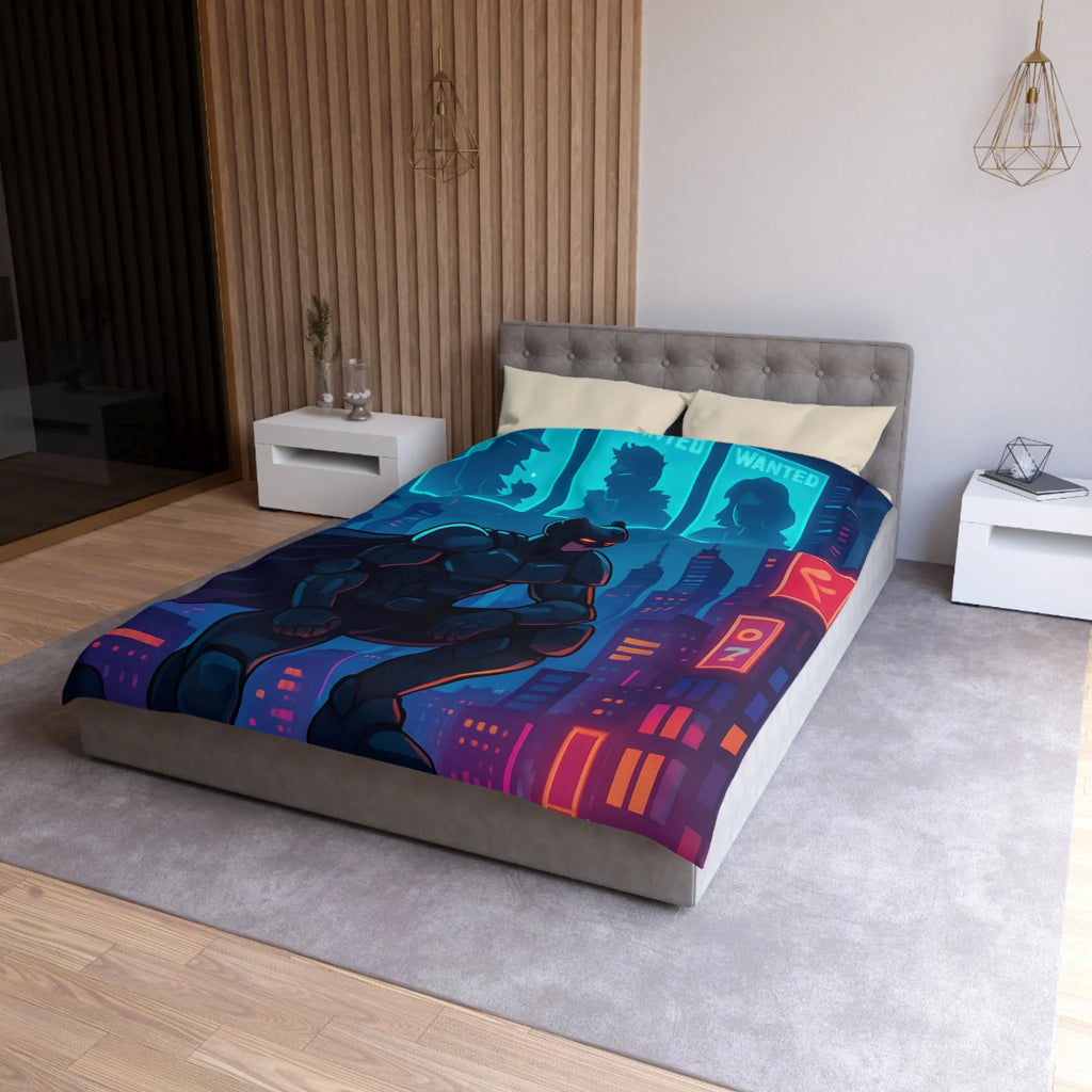 Housse de Couette Microfibre Design Artistique Moderne Décoration Chambre Confort Premium