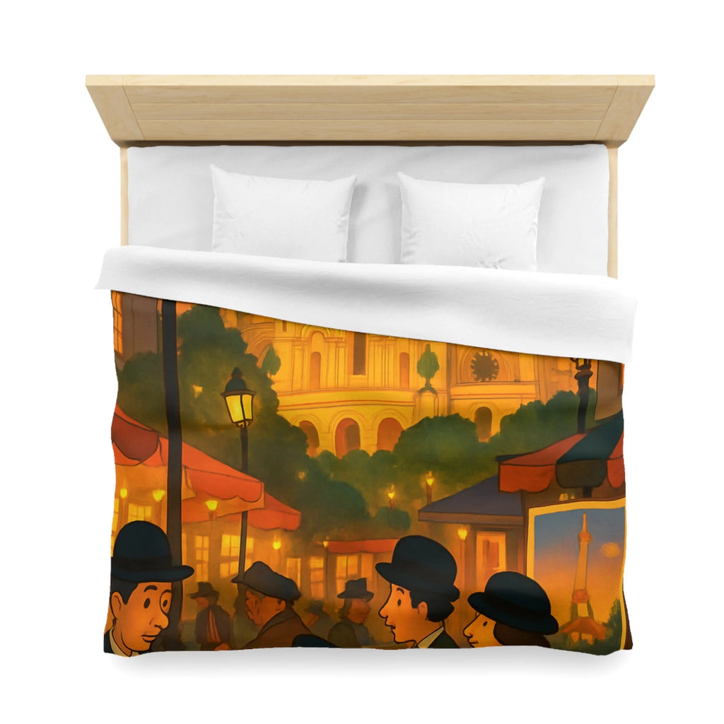 Housse de Couette Microfibre Illustration Unique Design Moderne Décoration Intérieure Raffinée