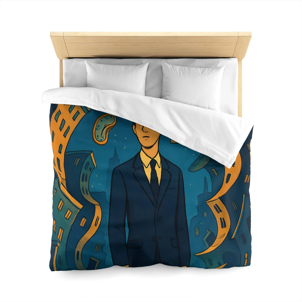 Housse de Couette Microfibre Motif Créatif Original Style Contemporain Chambre Élégante