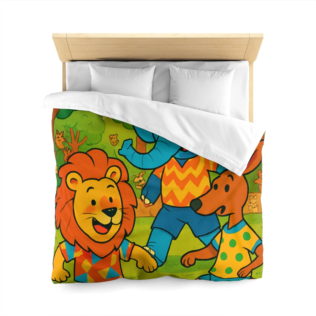 Housse de Couette Microfibre Motif Créatif Original Style Contemporain Chambre Élégante