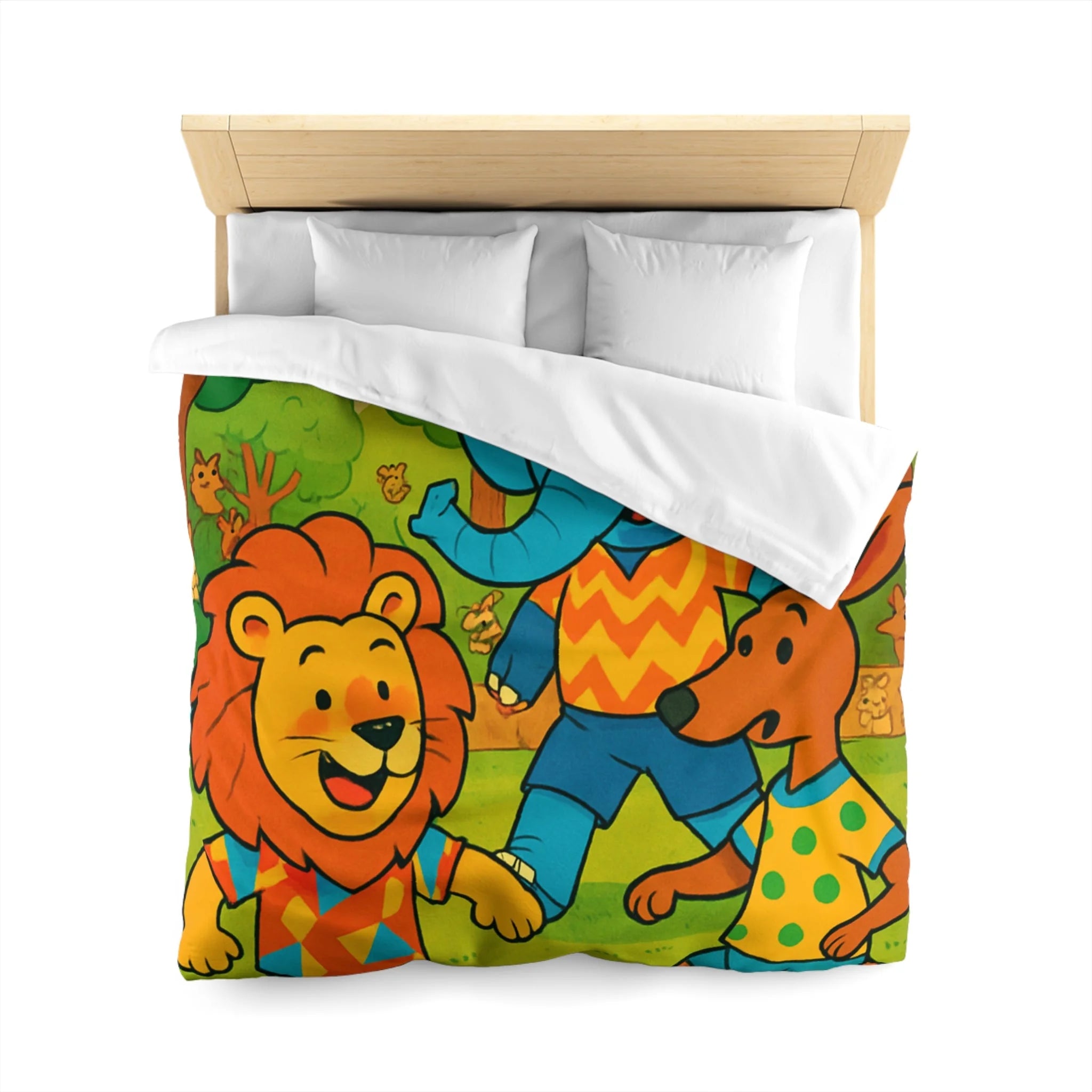 Housse de Couette Microfibre Motif Créatif Original Style Contemporain Chambre Élégante