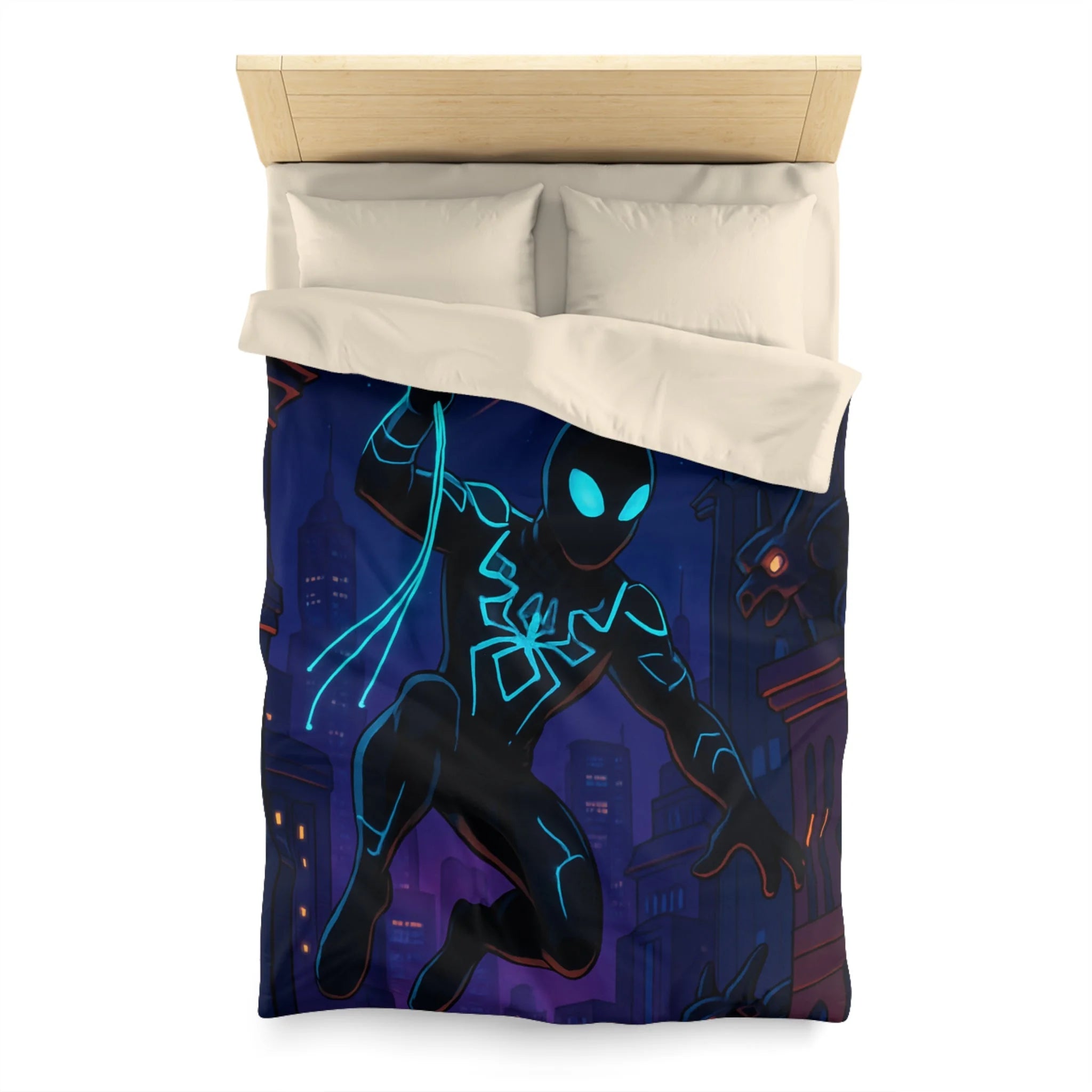 Housse de Couette Microfibre Illustration Unique Design Moderne Décoration Intérieure Raffinée