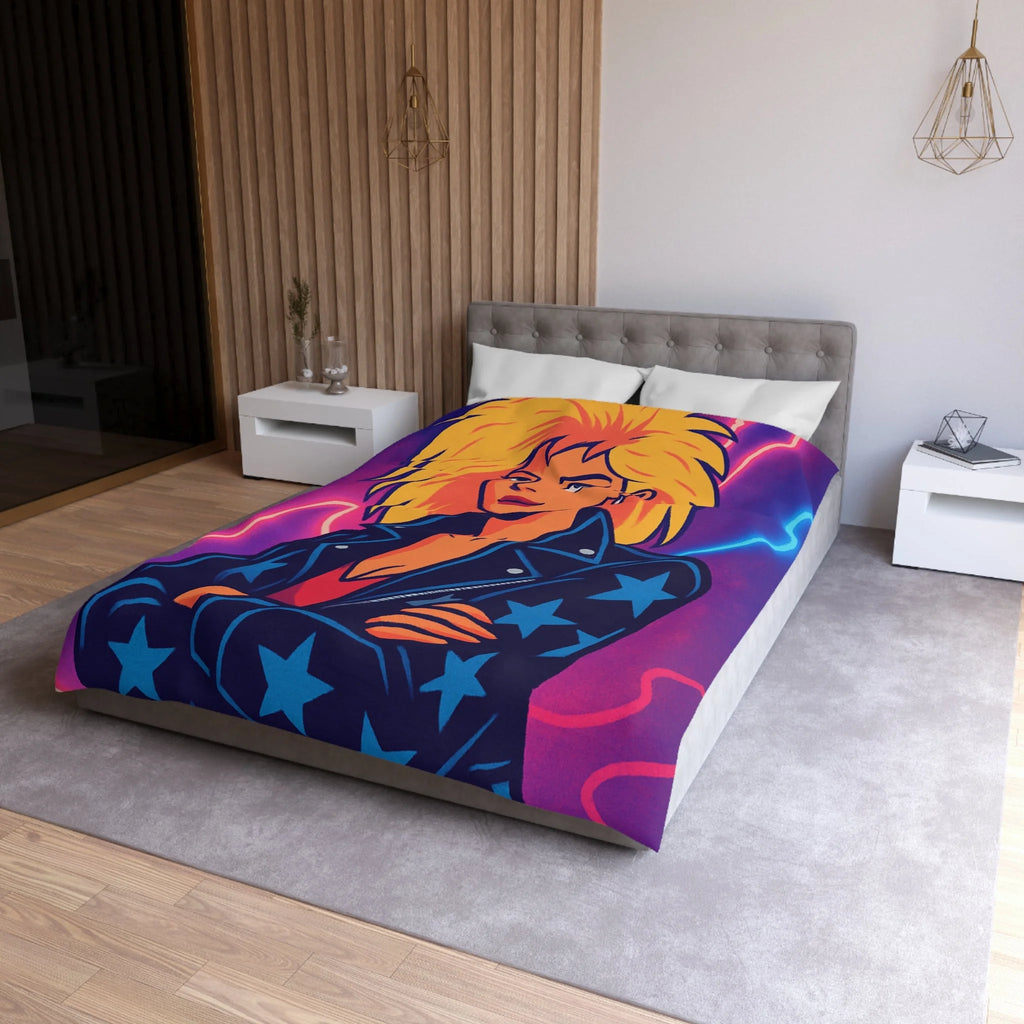 Housse de Couette Microfibre Design Artistique Moderne Décoration Chambre Confort Premium