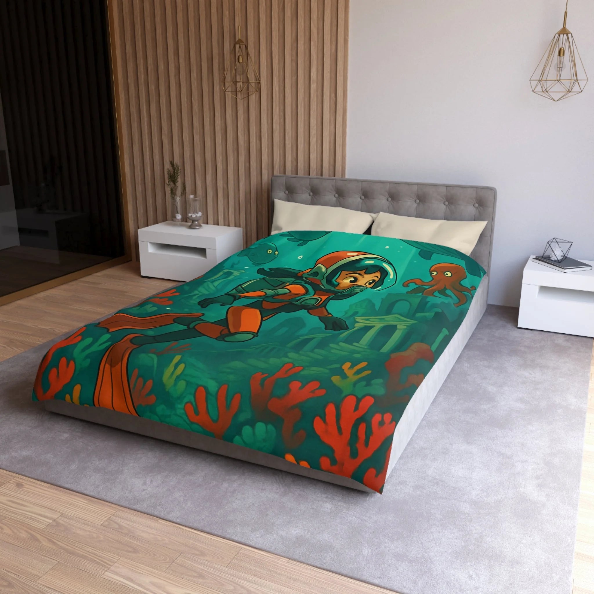 Housse de Couette Microfibre Création Artistique Moderne Design Exclusif Décoration Chambre