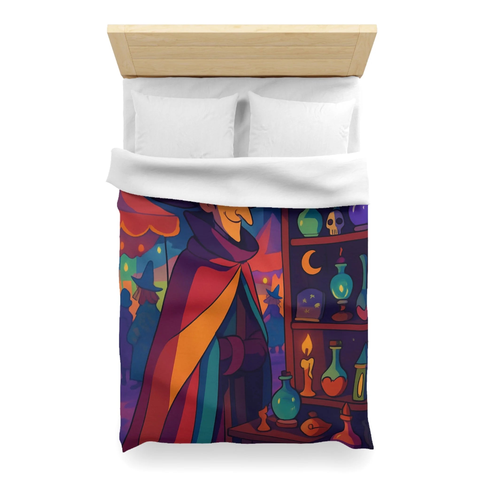 Housse de Couette Microfibre Motif Créatif Original Style Contemporain Chambre Élégante