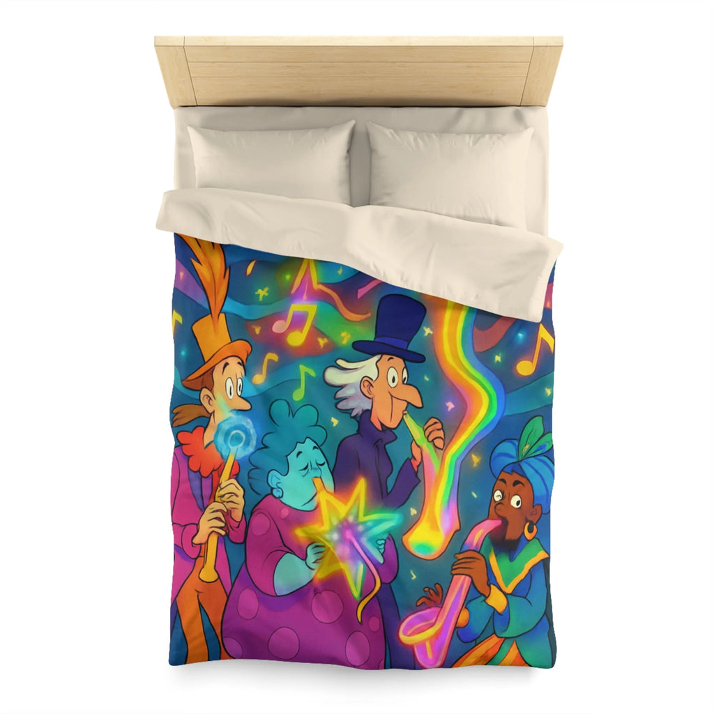 Housse de Couette Microfibre Design Artistique Moderne Décoration Chambre Confort Premium