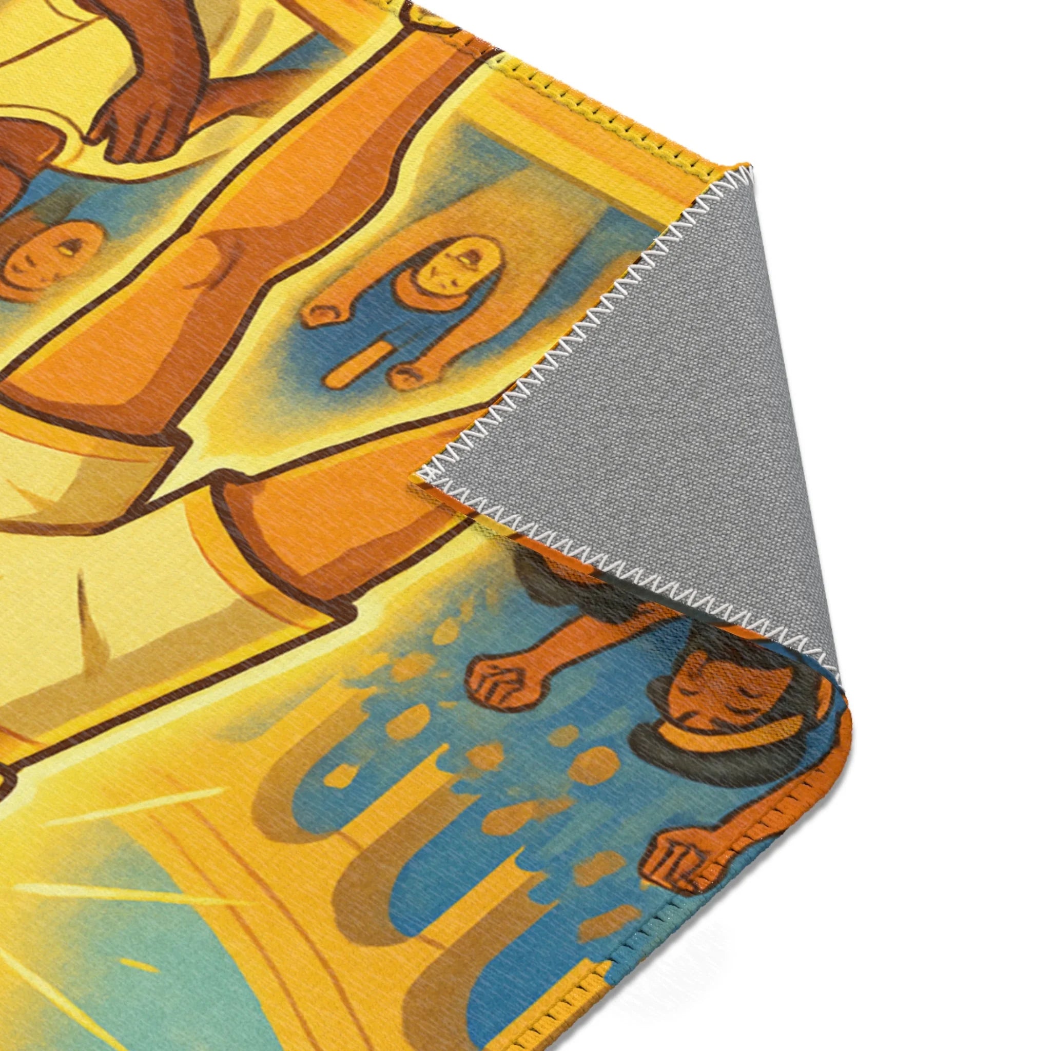 Tapis Area Rug Motif Créatif Original Décoration Maison Chambre Salon Élégant Moderne